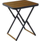 Sunjoy 24 In. Square Heavy-Duty Woodgrain Finish Steel Folding Table Image 2