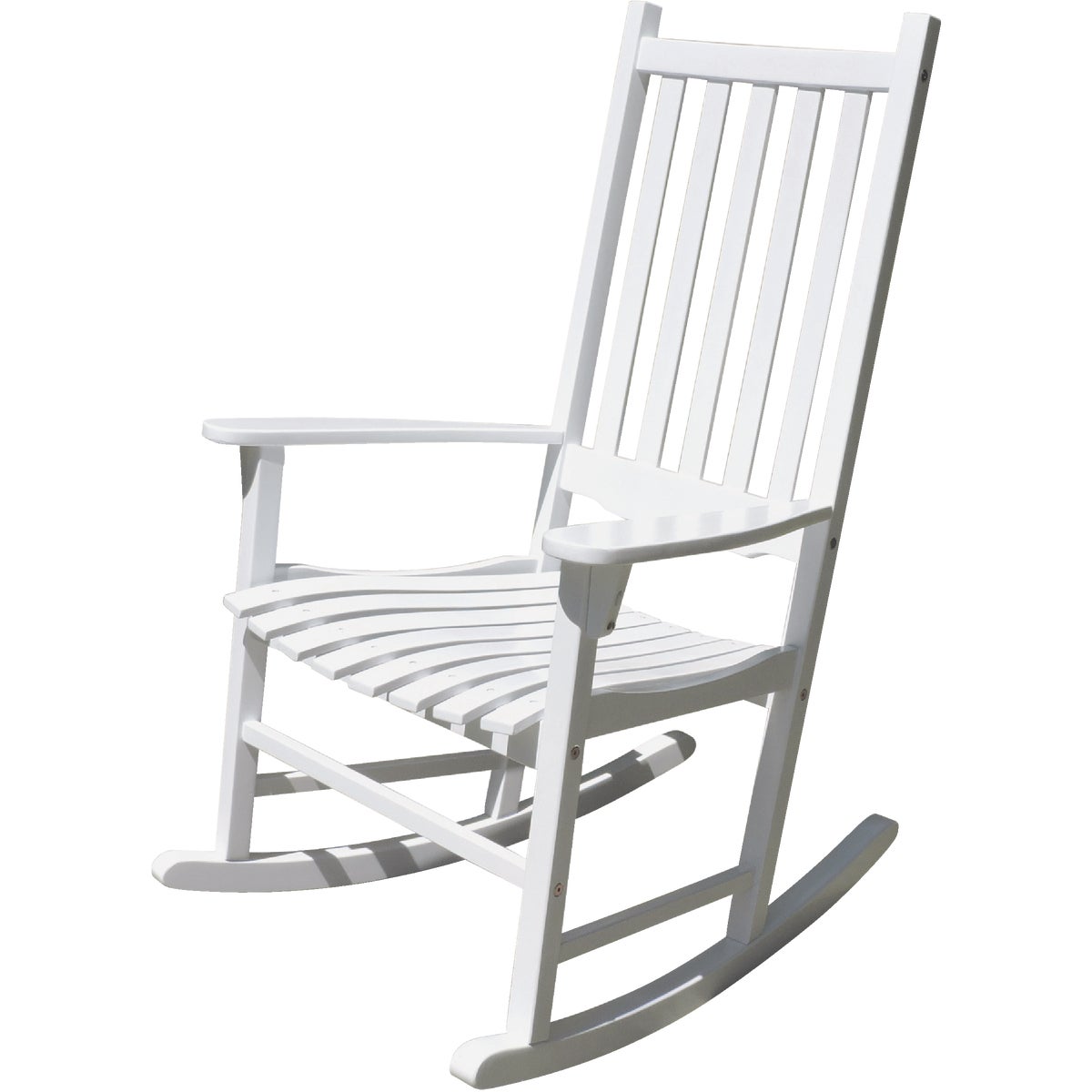 Northbeam Traditional White Acacia Wood Porch Rocker Chair