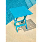 Gracious Living Quick-Fold 17 In. Square Intense Teal Folding Side Table Image 2