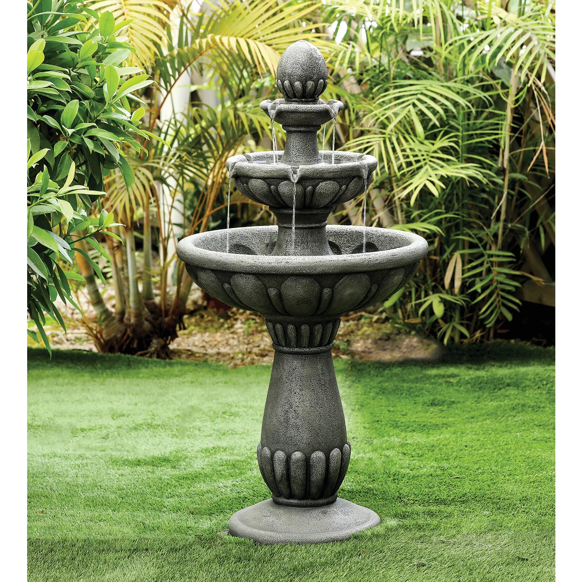 Best Garden 21 In. W. x 41.25 In. H. Resin 3-Tier Fountain