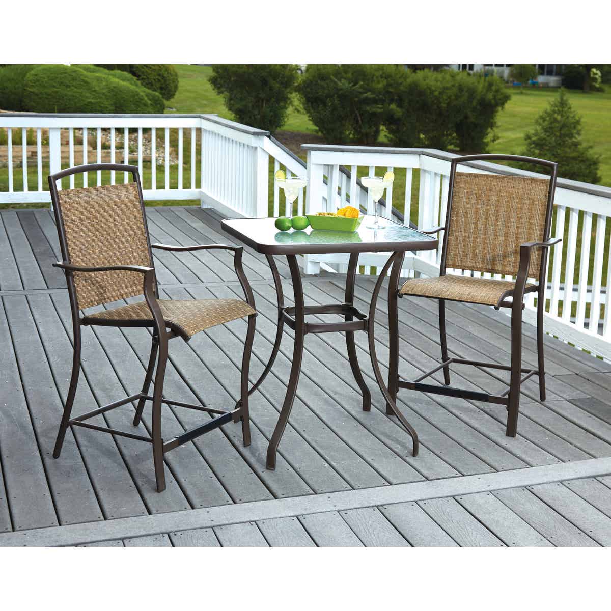 Outdoor Expressions 3-Piece Balcony Bistro Set Image 2