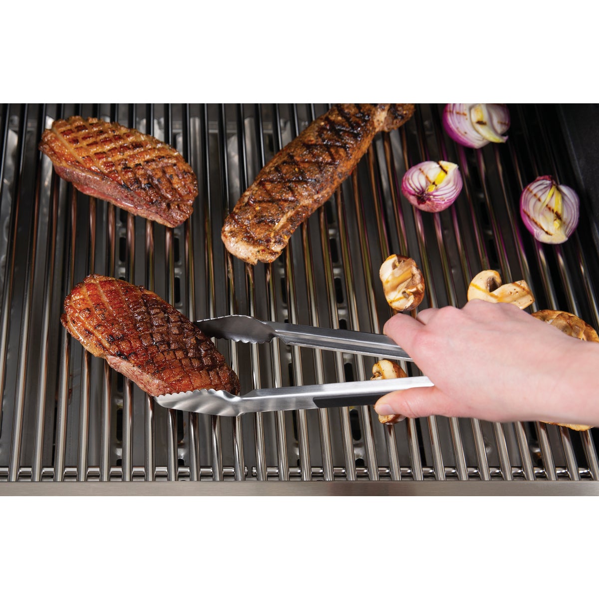 Broil King 13.69 In. Stainless Steel Soft Grip Barbeque Tongs Image 3