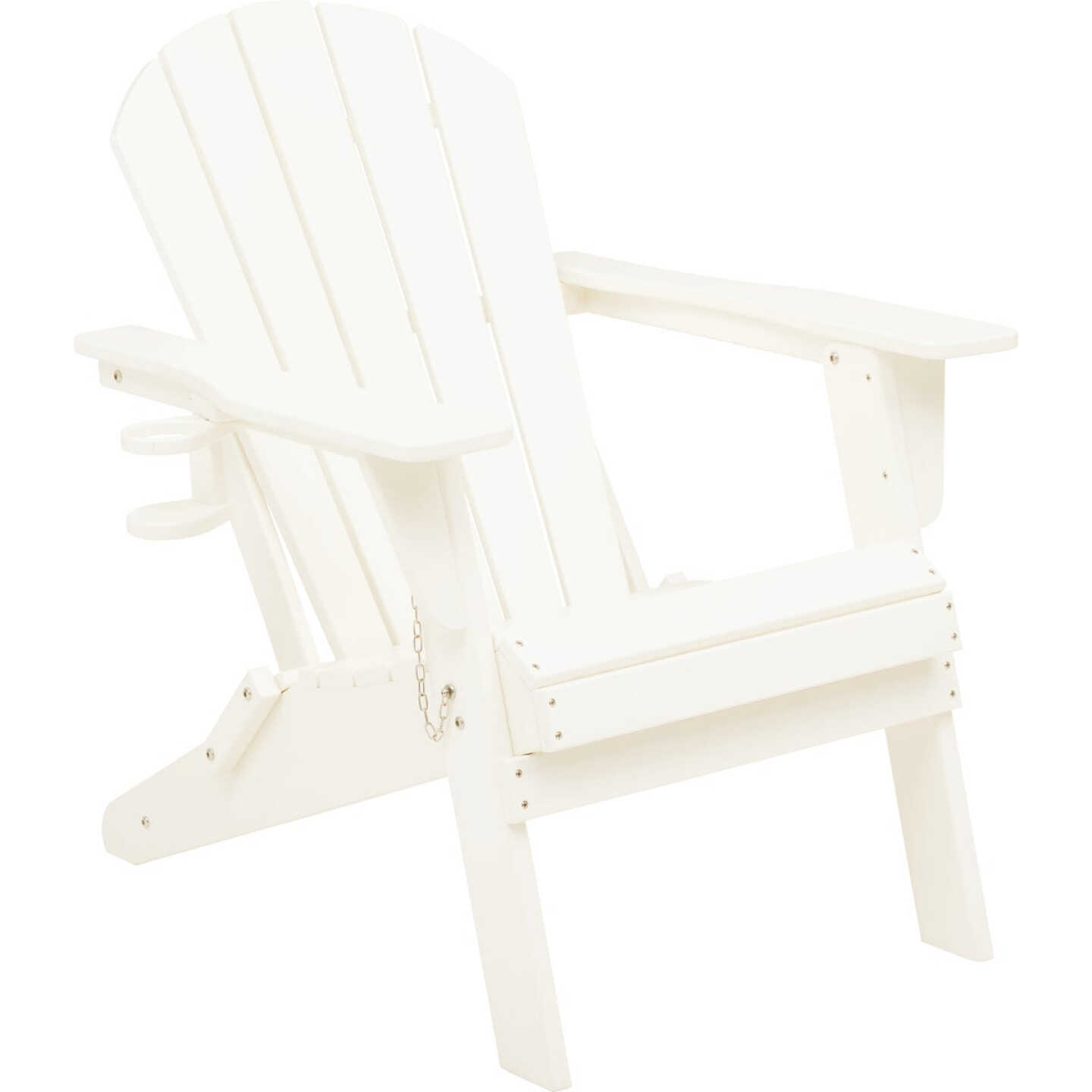 Outdoor Expressions White HDPE Adirondack Chair Image 1