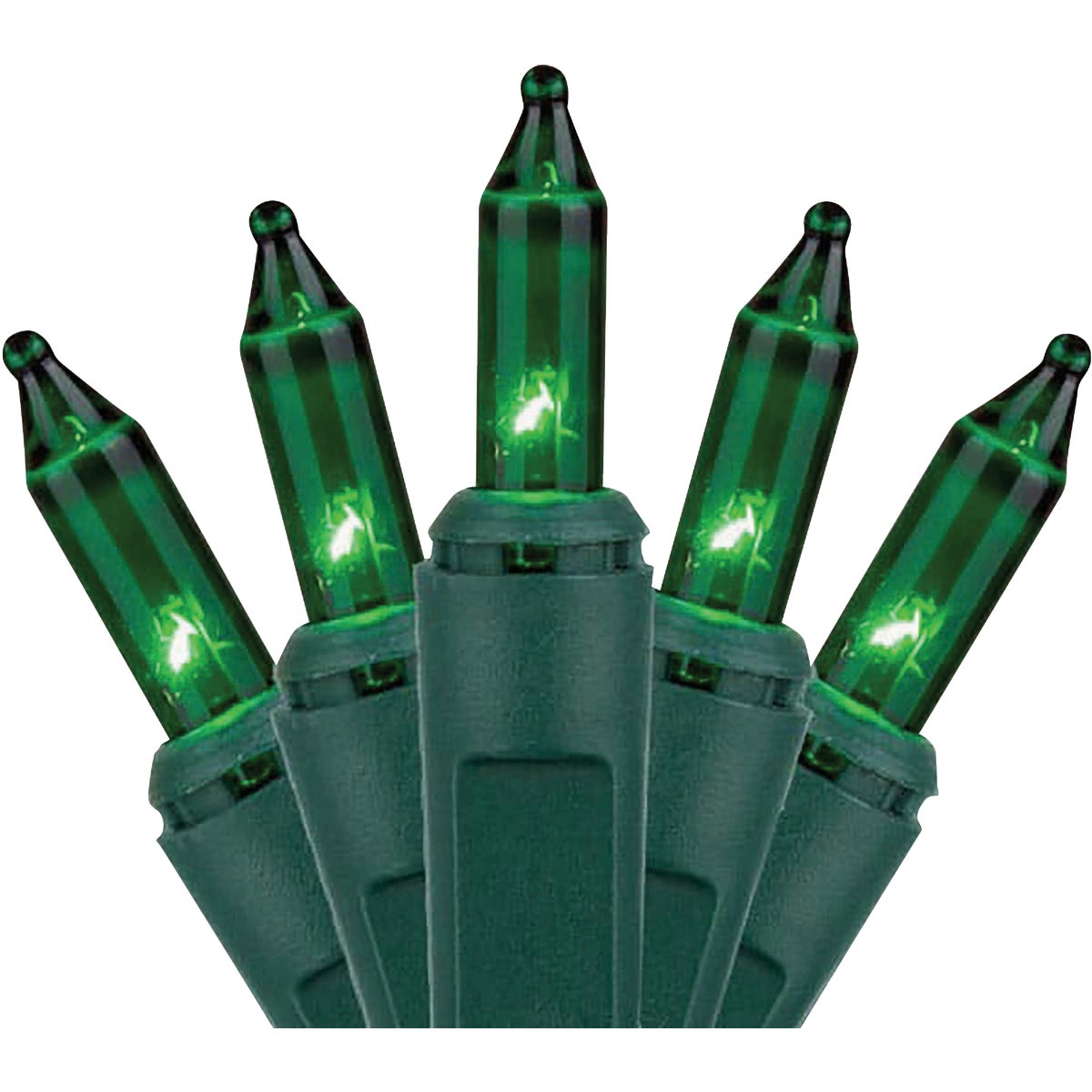 Home Impressions Green 100-Bulb Mini Incandescent String Light Set with Green Wire Image 1