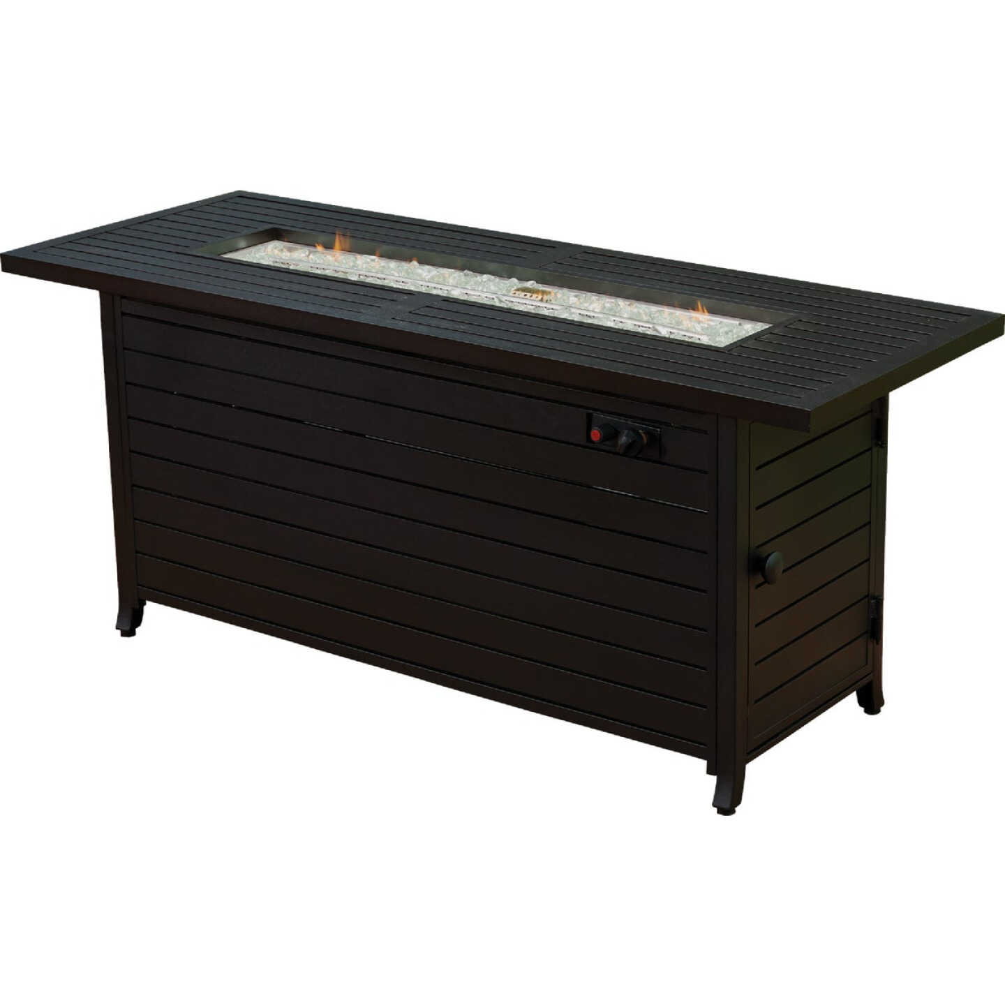 Outdoor Expressions 56 In. x 21 In. Rectangular Propane Fire Pit Table Image 1