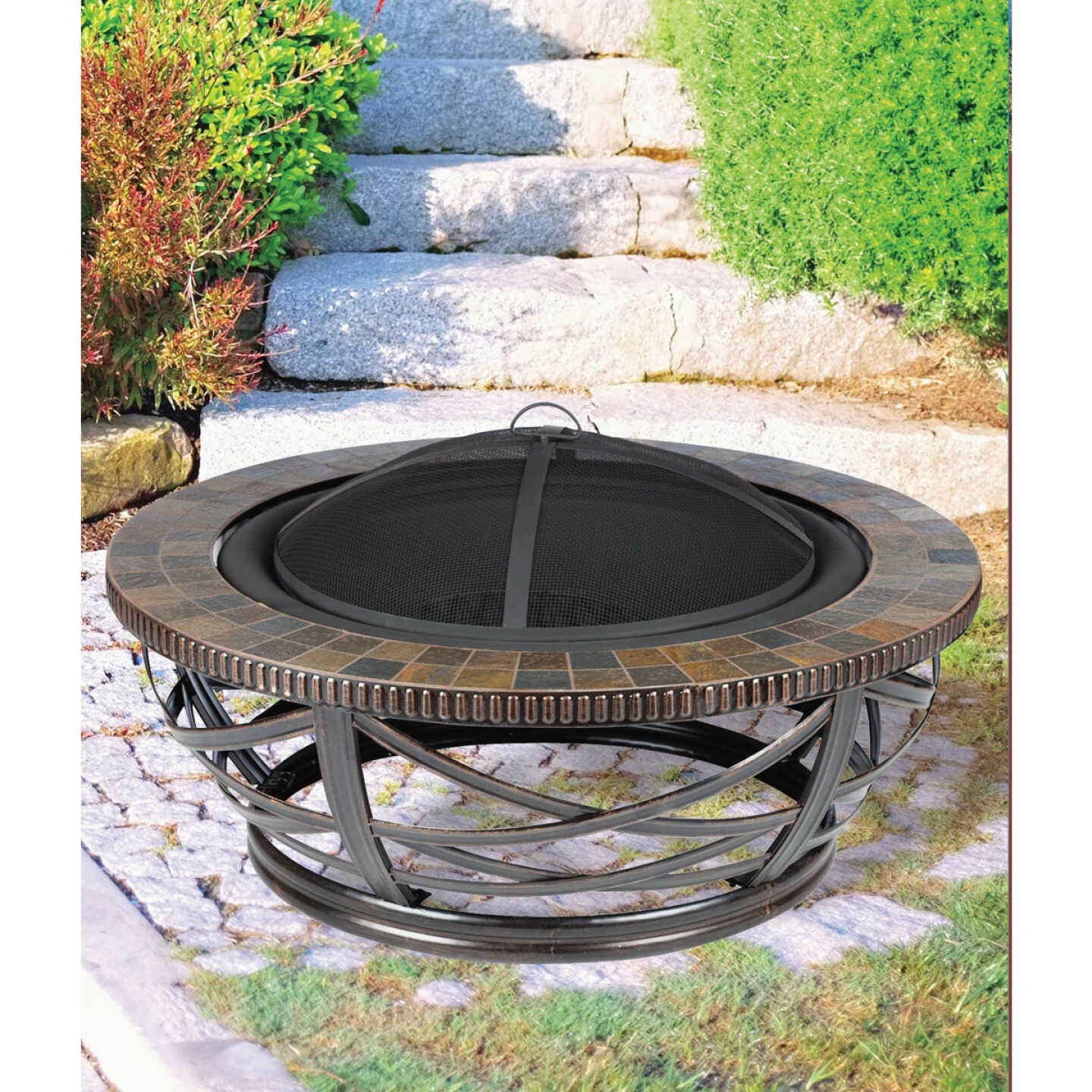 McKinley 40 In. Round Wood Burning Fire Pit Image 2