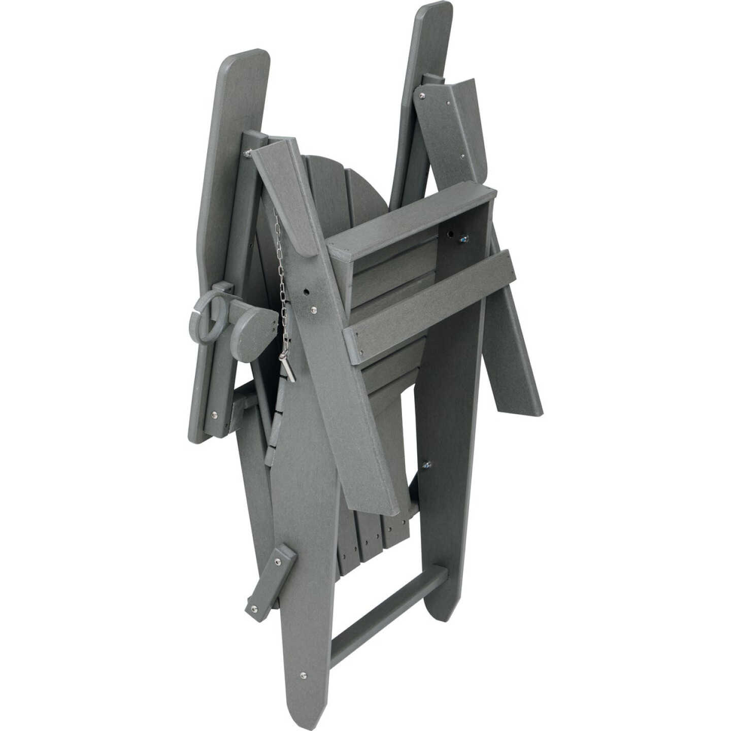 Outdoor Expressions Gray HDPE Adirondack Chair Image 5