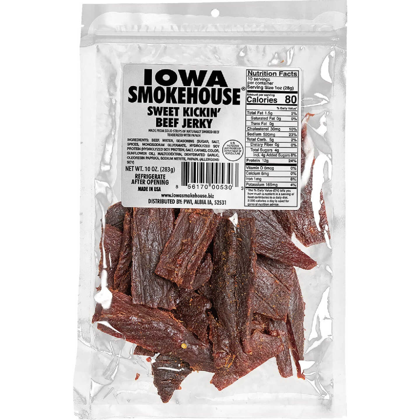 Iowa Smokehouse 10 Oz. Sweet Kickin' Beef Jerky Image 1