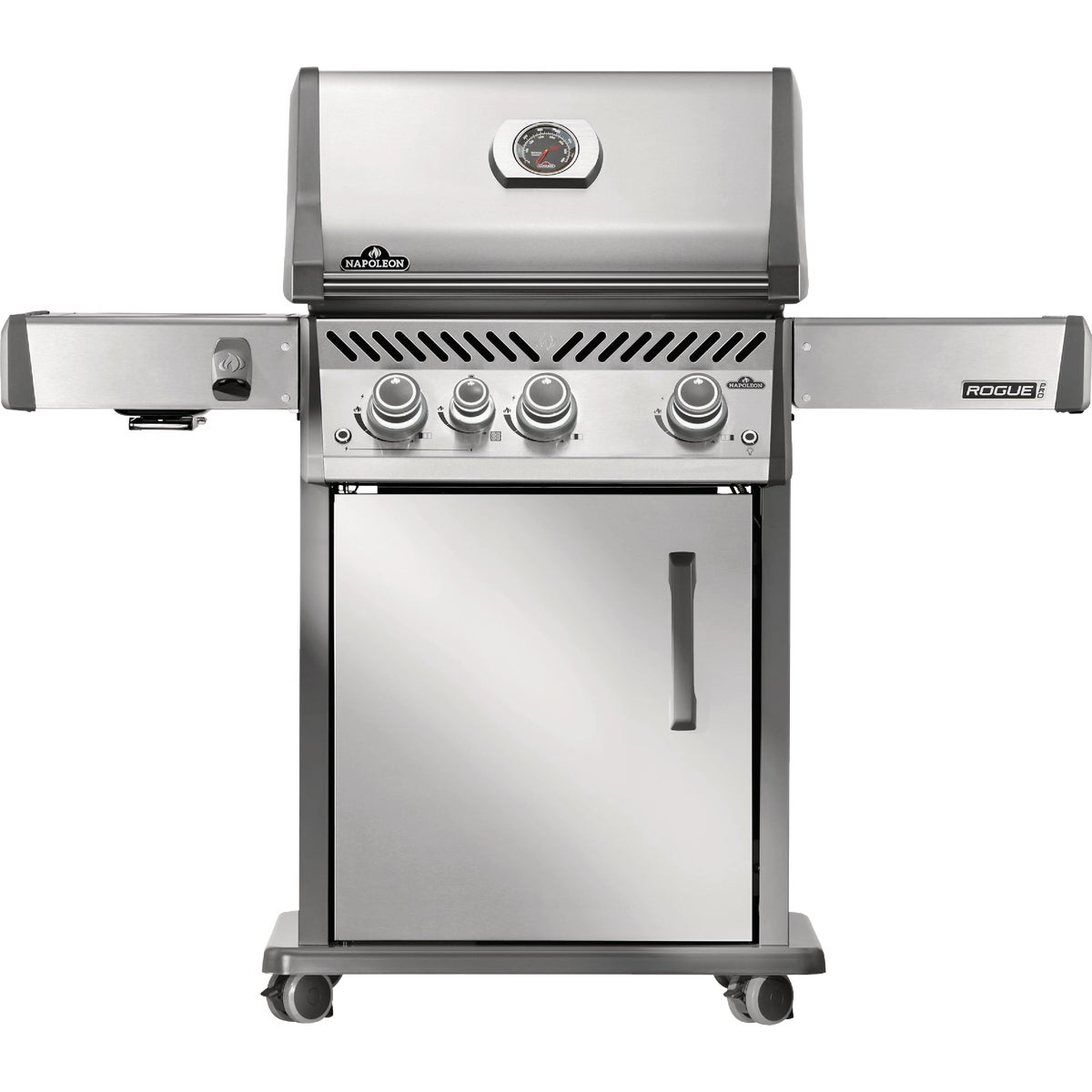 Napoleon Rogue Pro 425 3-Burner LP Gas Grill with Infrared Side Burner, Stainless Steel Image 1