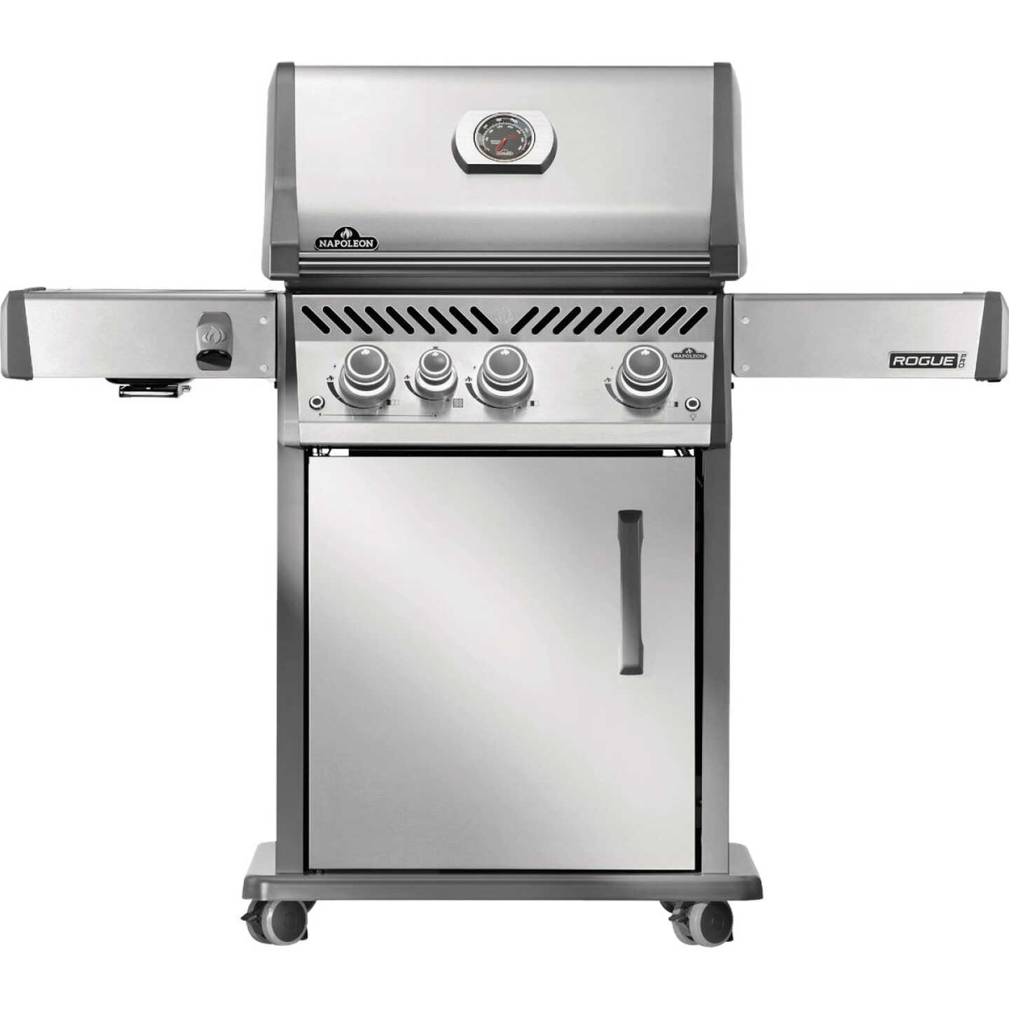 Napoleon Rogue Pro 425 3-Burner LP Gas Grill with Infrared Side Burner, Stainless Steel Image 1