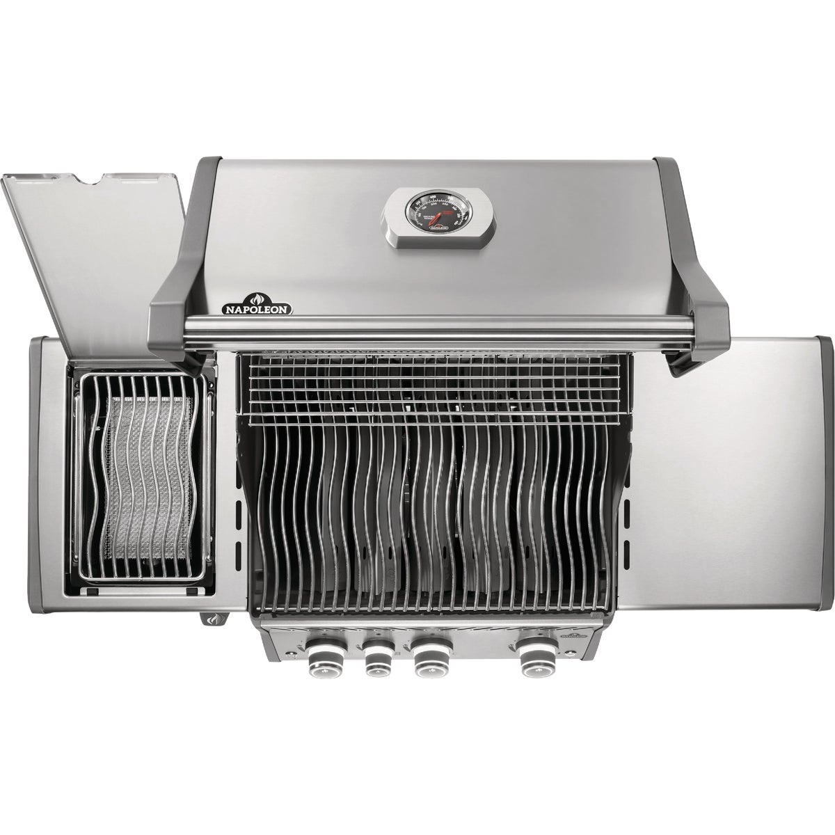 Napoleon Rogue Pro 425 3-Burner LP Gas Grill with Infrared Side Burner, Stainless Steel Image 5