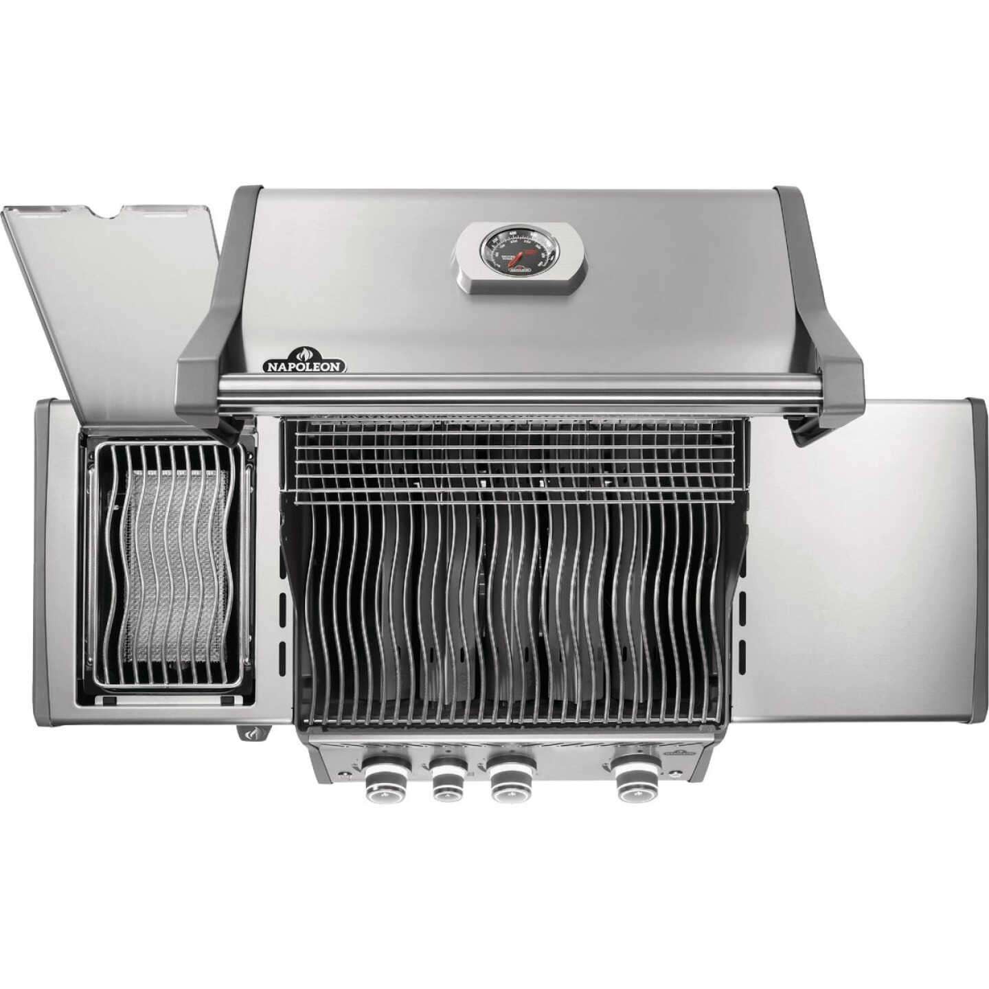 Napoleon Rogue Pro 425 3-Burner LP Gas Grill with Infrared Side Burner, Stainless Steel Image 5