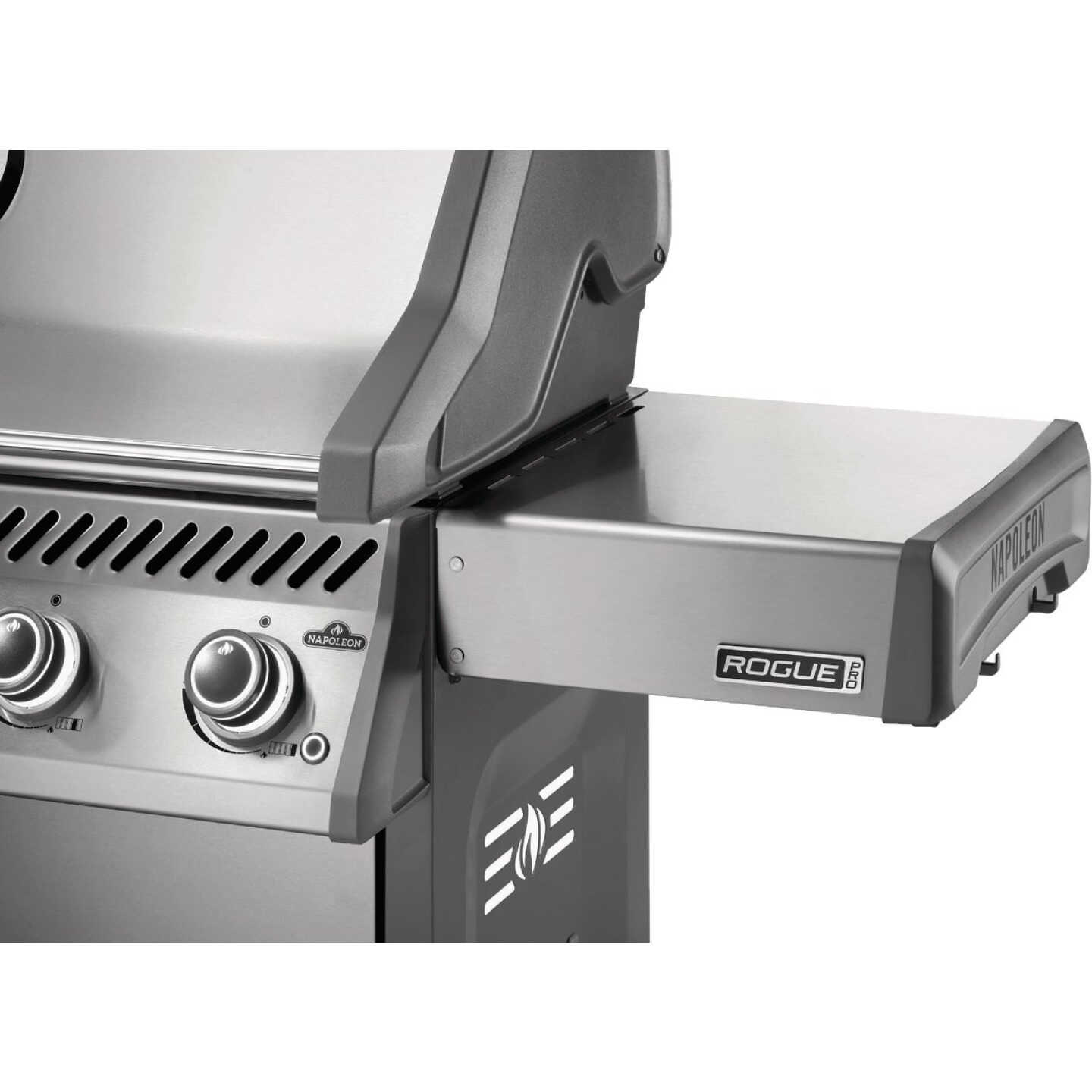 Napoleon Rogue Pro 425 3-Burner LP Gas Grill with Infrared Side Burner, Stainless Steel Image 2
