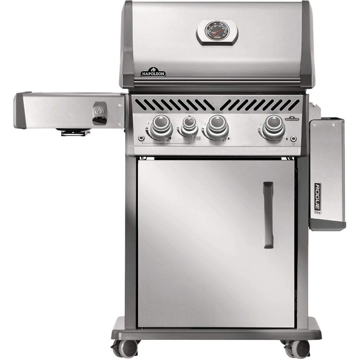 Napoleon Rogue Pro 425 3-Burner LP Gas Grill with Infrared Side Burner, Stainless Steel Image 4