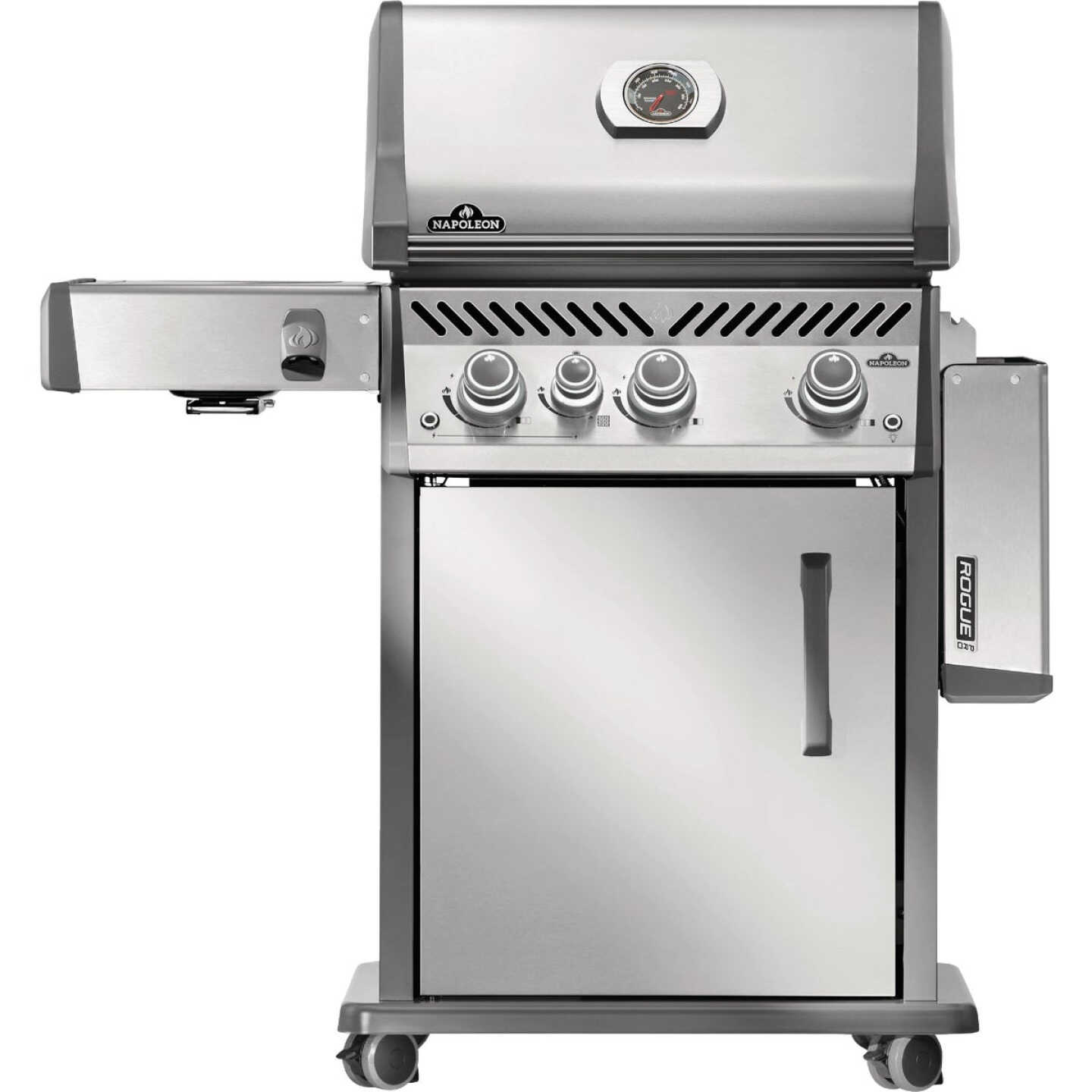 Napoleon Rogue Pro 425 3-Burner LP Gas Grill with Infrared Side Burner, Stainless Steel Image 4