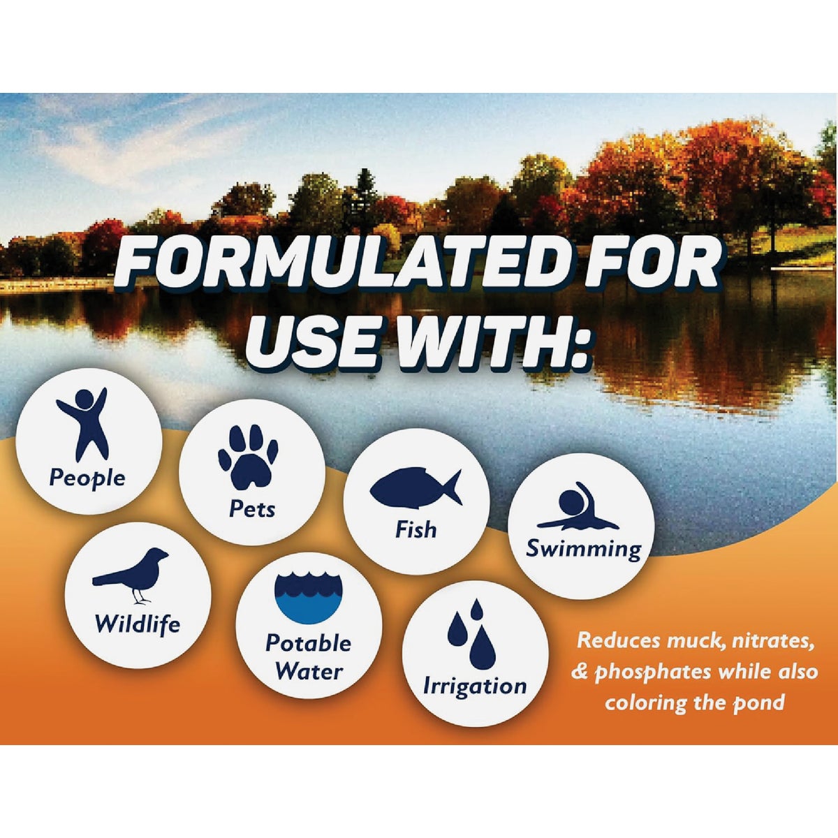 Crystal Blue Pond Booster 1 Gal. Royal Blue Pond Dye & Bacteria Combo Water Treatment Image 4