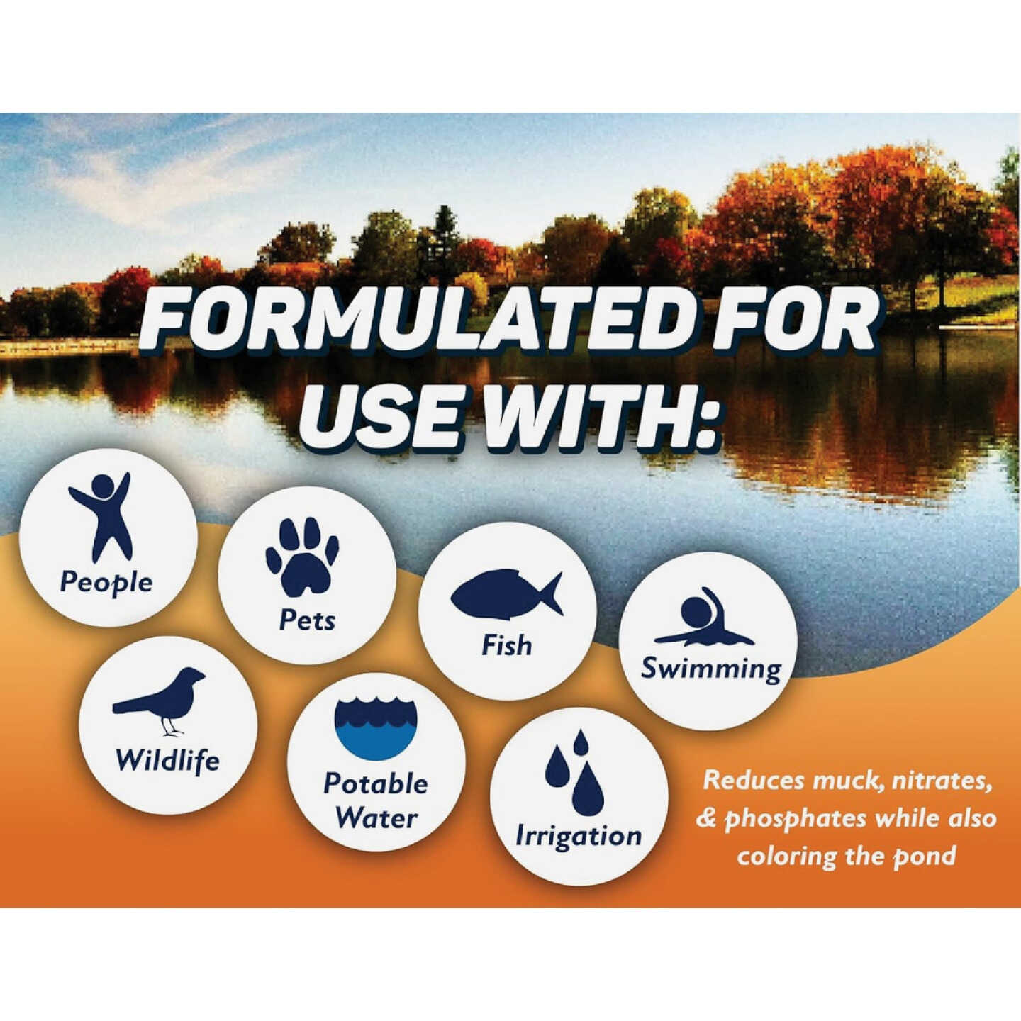 Crystal Blue Pond Booster 1 Gal. Royal Blue Pond Dye & Bacteria Combo Water Treatment Image 4