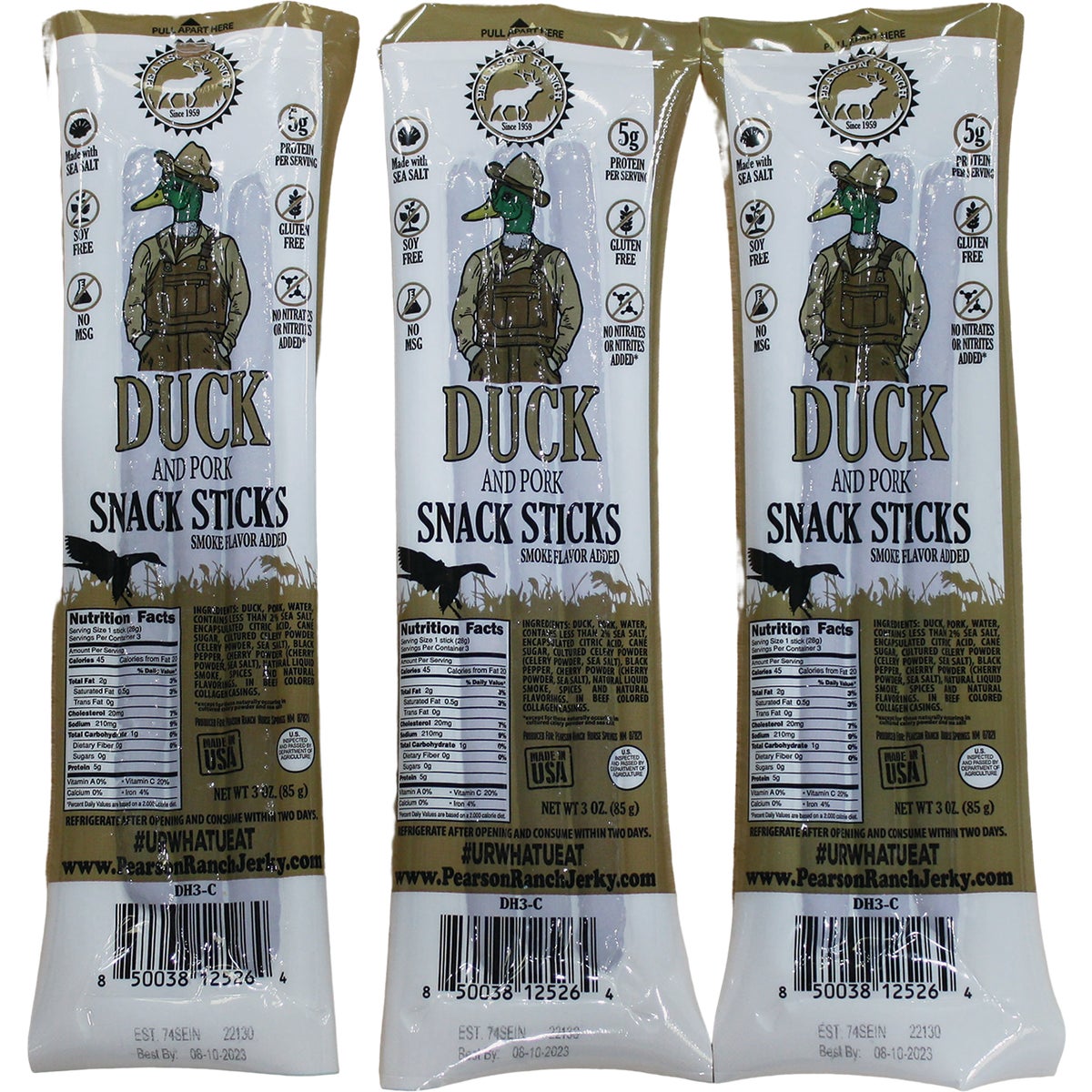 Pearson Ranch Jerky 3 Oz. Duck Multi-Pack Snack Stick Jerky Image 4