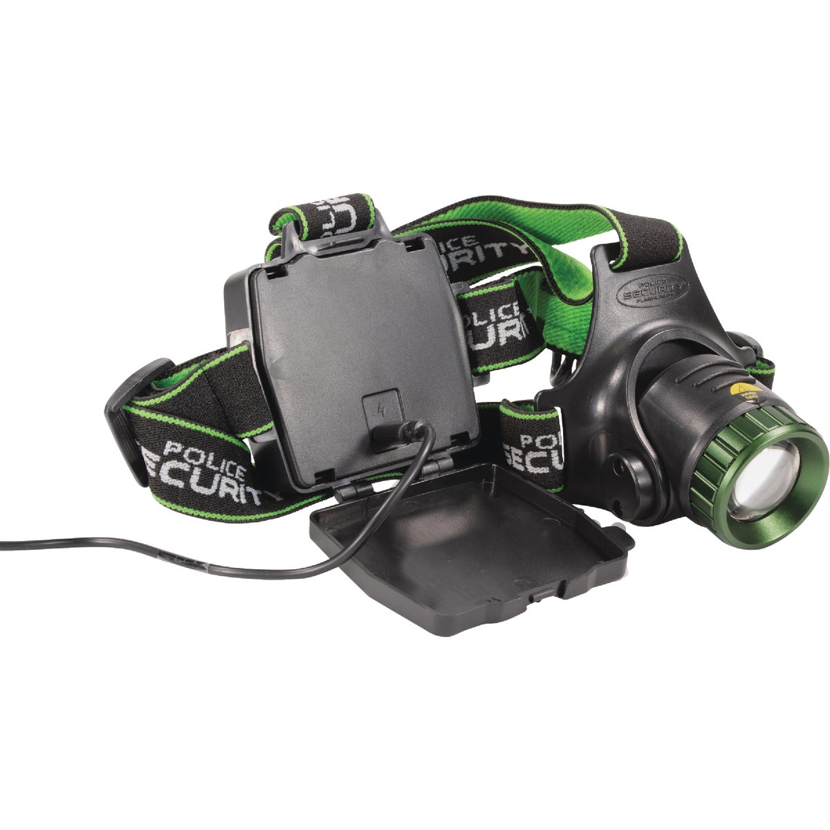 Police Security Blackout 1000 Lm. LED Rechargeable Focusing Hardhat Compatible Headlamp Image 8