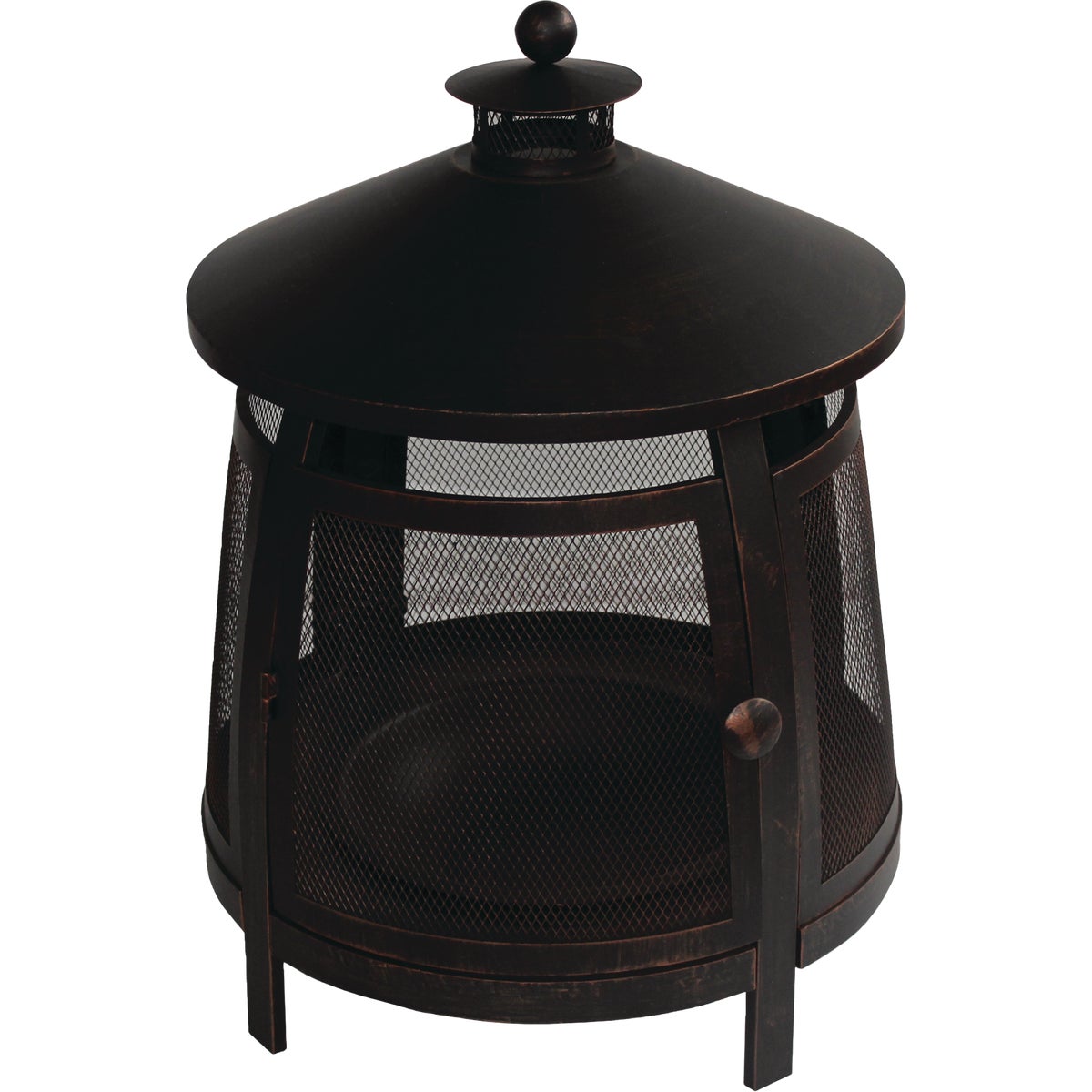 Wood Burning Round Standing 30 In. H. Wood Burning Fire Pit