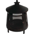 Wood Burning Round Standing 30 In. H. Wood Burning Fire Pit Image 1