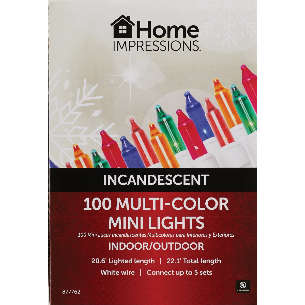 Home Impressions Multi 100-Bulb Mini Incandescent String Light Set with White Wire Image 2