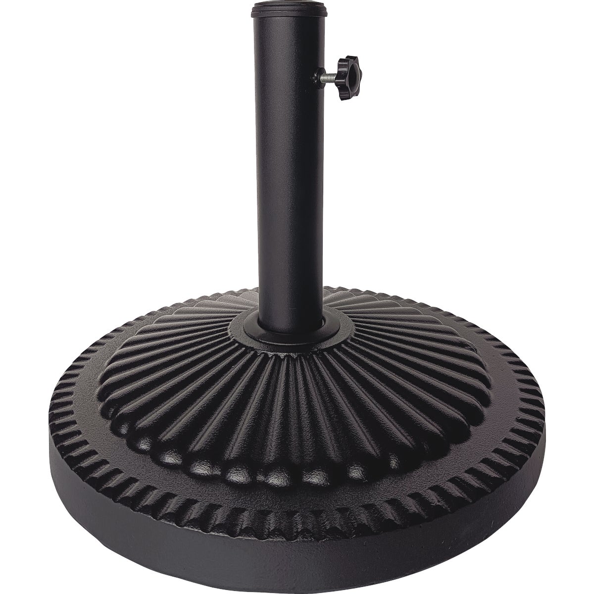 Outdoor Expressions 18 In. Round Black Concrete Umbrella Base Image 1