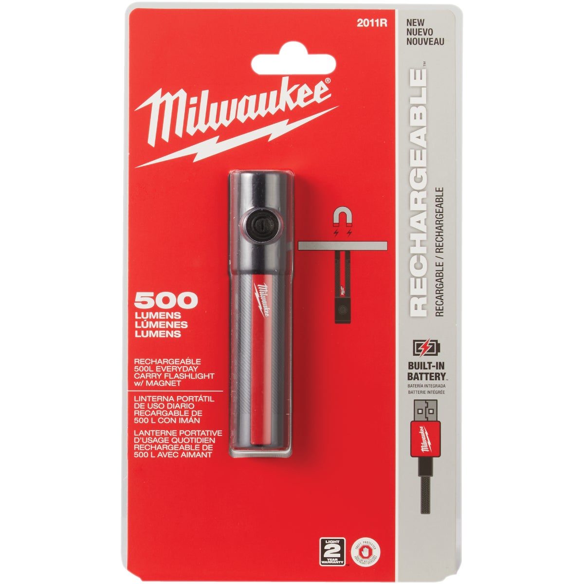 Milwaukee 500 Lm. LED Rechargeable Magnetic Penlight Image 2