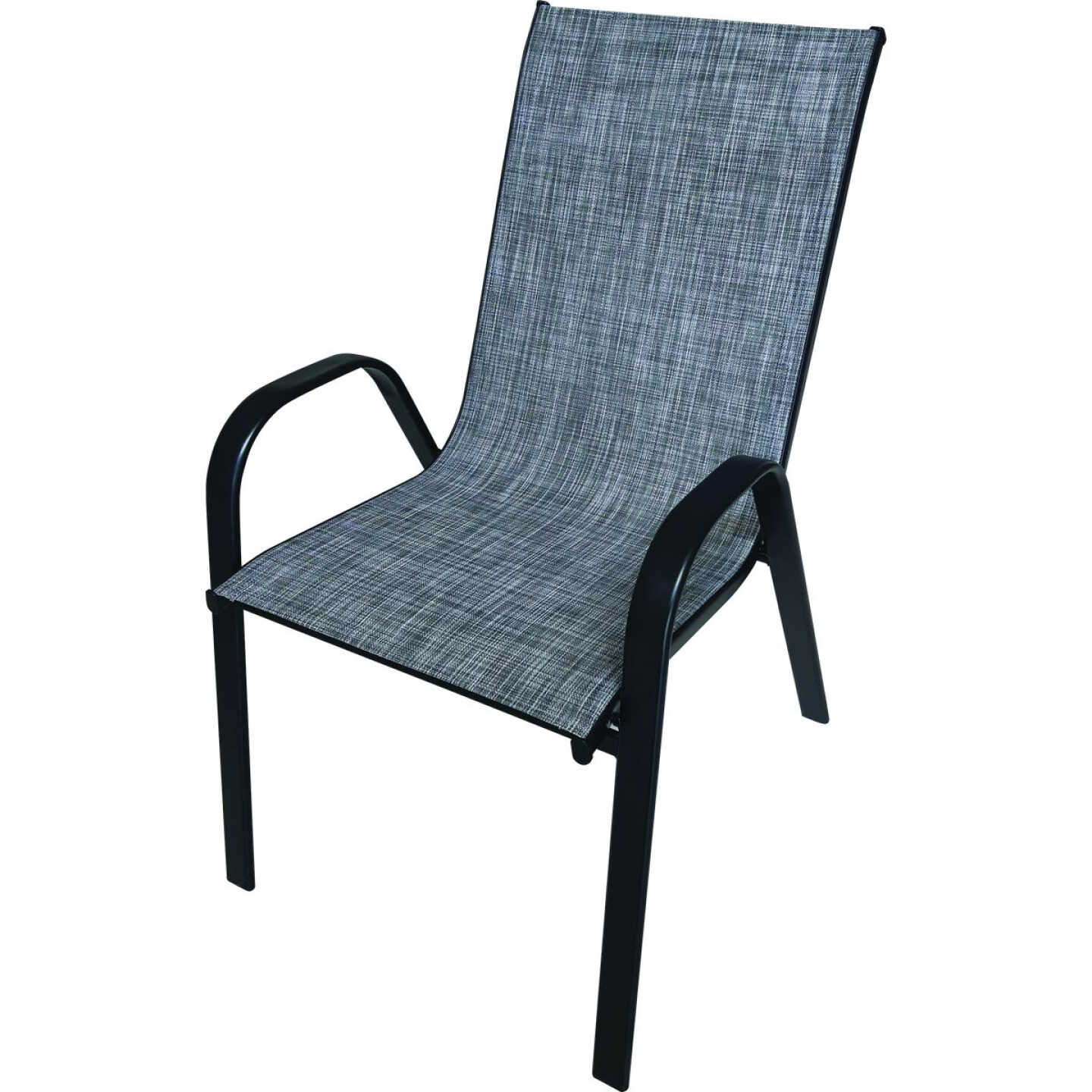 Sun-Ray Gray Sling Outdoor Stackable Chair Image 1