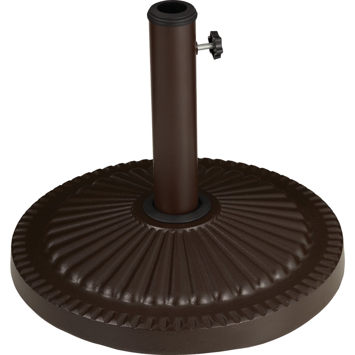 Outdoor Expressions 18 In. Round Brown Concrete Umbrella Base Image 1