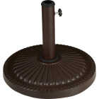 Outdoor Expressions 18 In. Round Brown Concrete Umbrella Base Image 1
