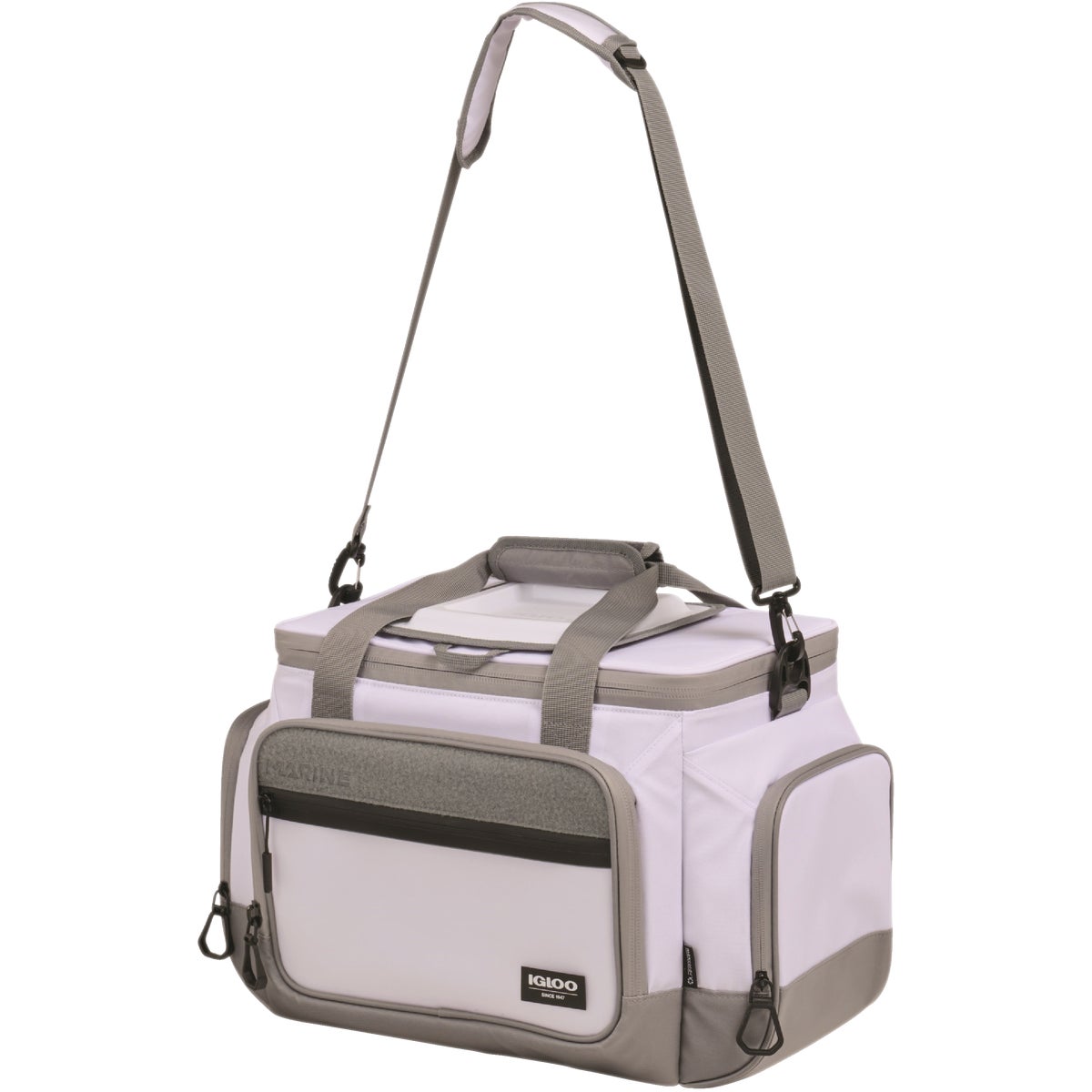 Igloo Marine 30 Qt. Square Soft-Side Cooler, White & Gray Image 3