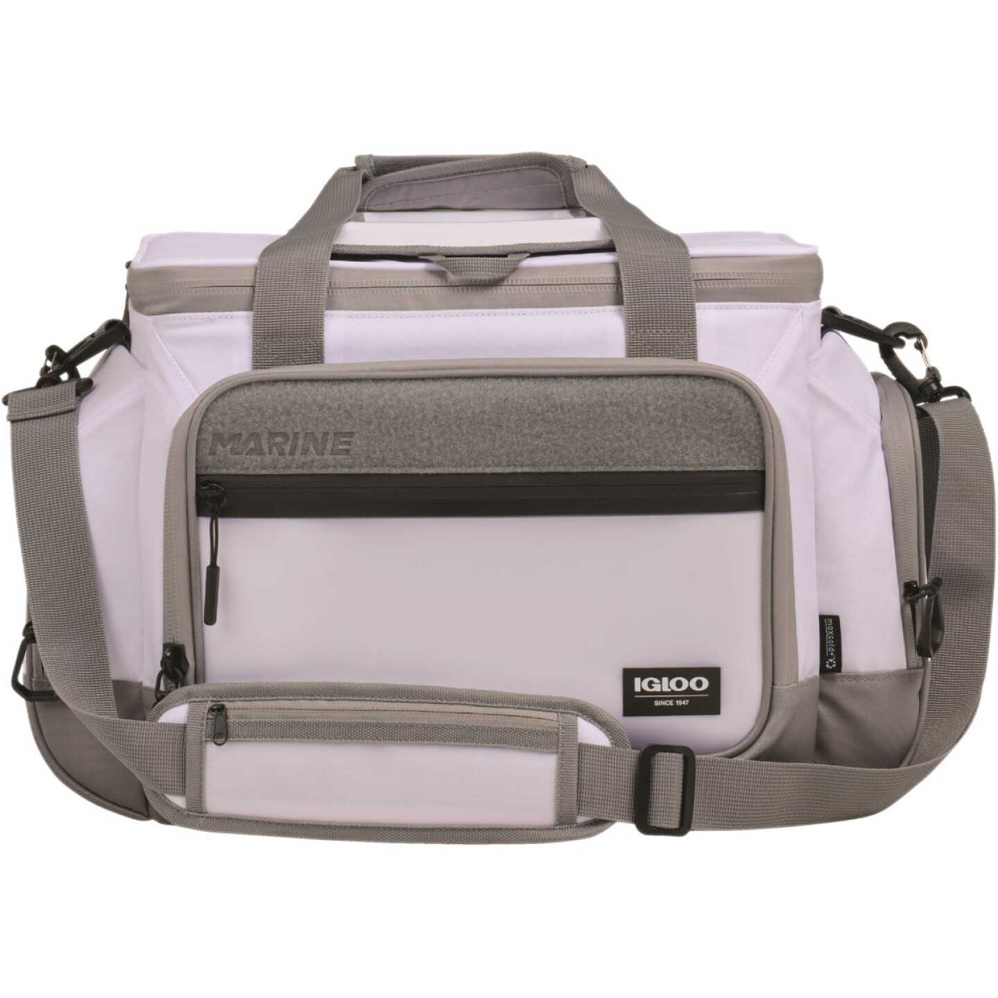 Igloo Marine 30 Qt. Square Soft-Side Cooler, White & Gray Image 1