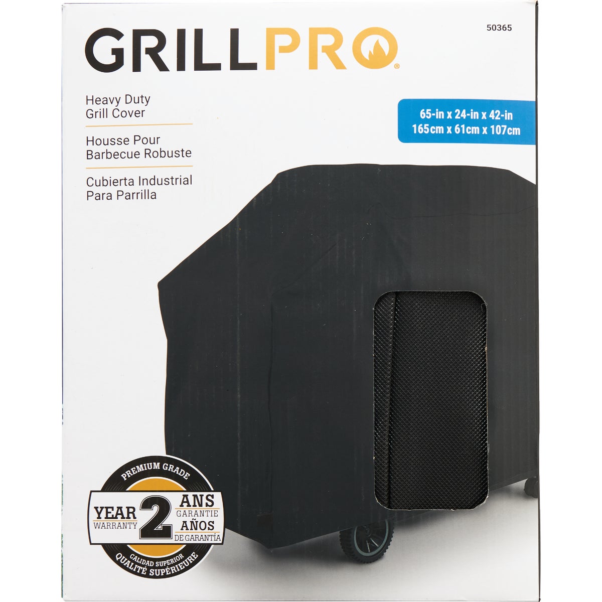 GrillPro Black 65 In. Deluxe Grill Cover Image 2