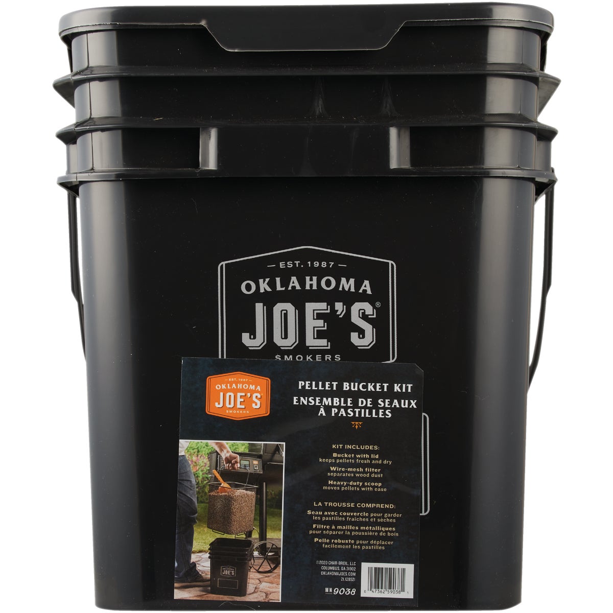 Oklahoma Joe's 20 Lb. 10.8 In. W. x 12.7 In. L. Pellet Bucket Kit (3-Piece) Image 2