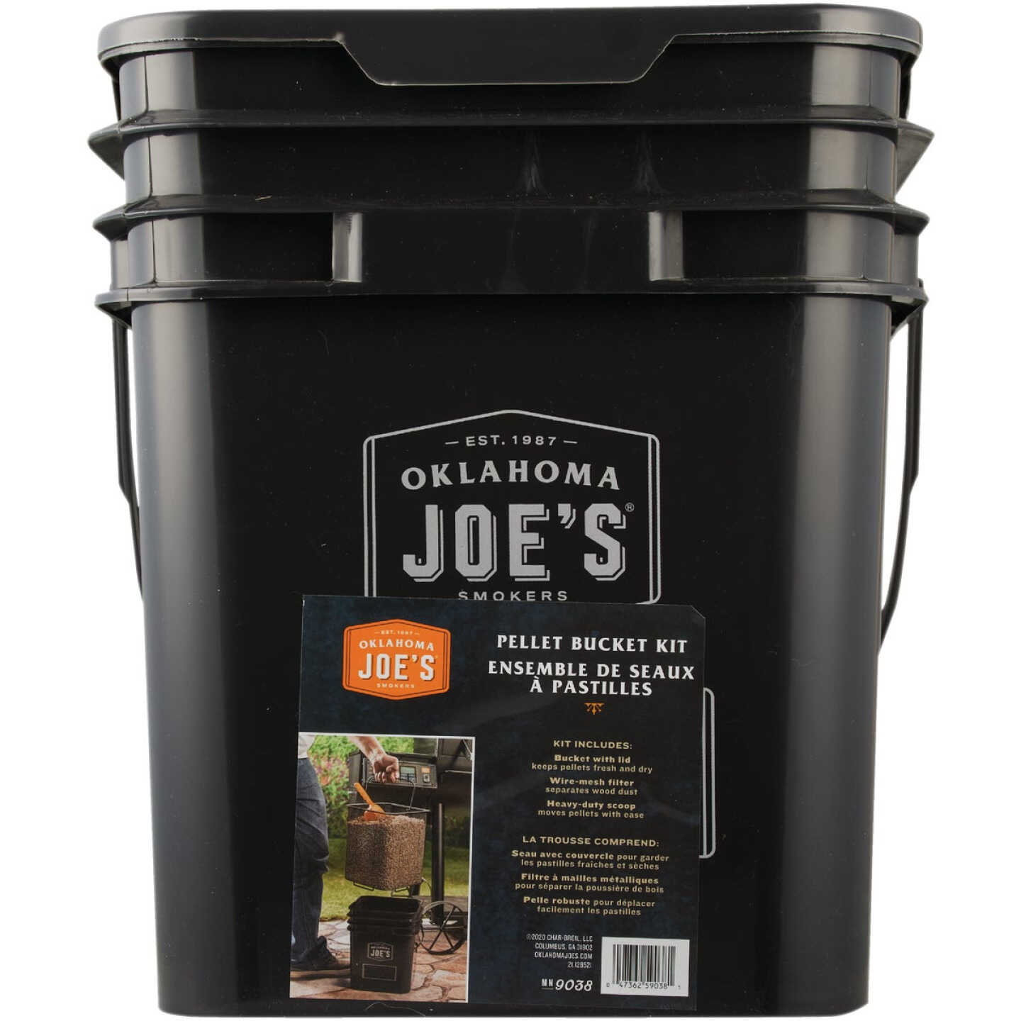 Oklahoma Joe's 20 Lb. 10.8 In. W. x 12.7 In. L. Pellet Bucket Kit (3-Piece) Image 2