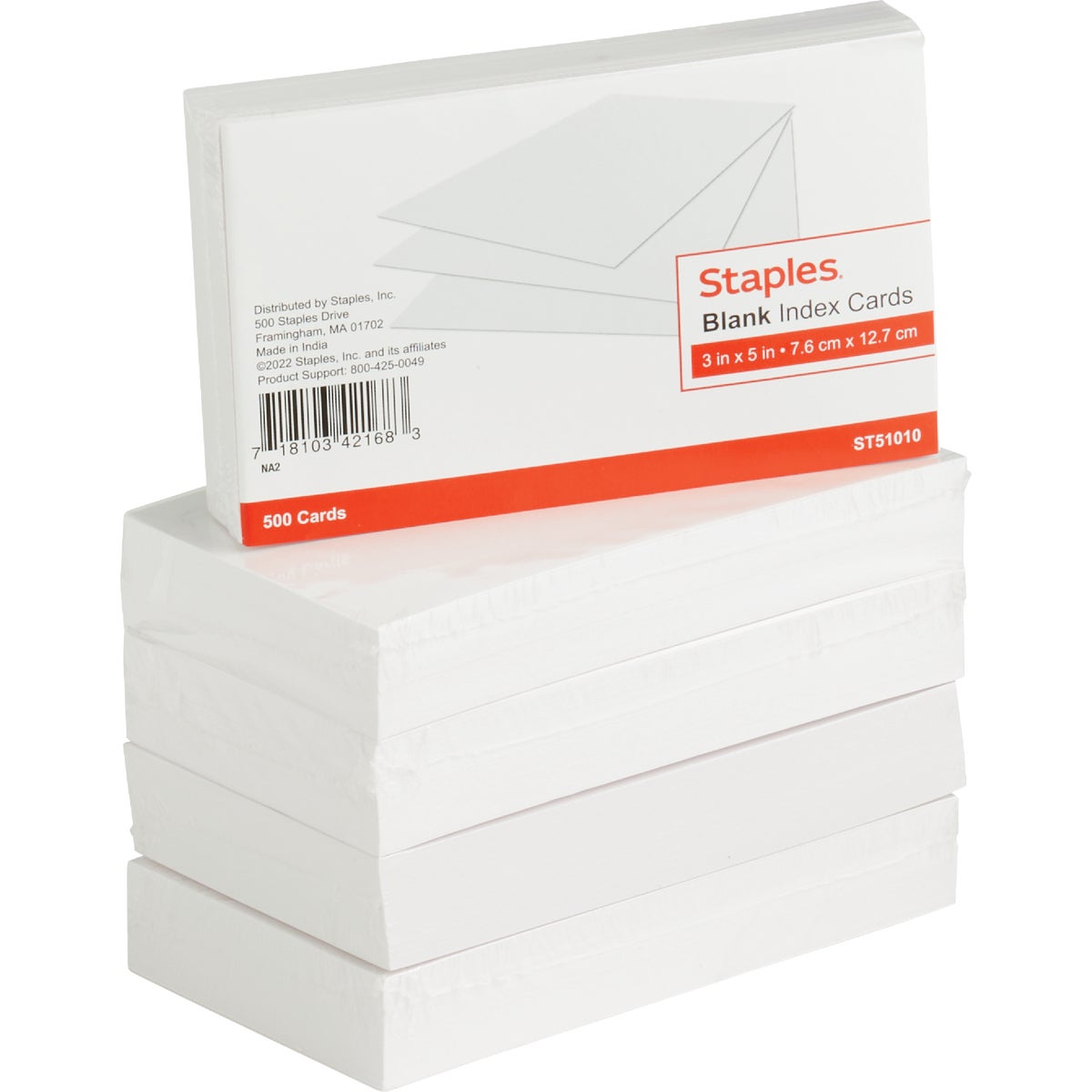 Tru Red 3 In. x 5 In. Plain White Index Cards (500-Count) Image 3