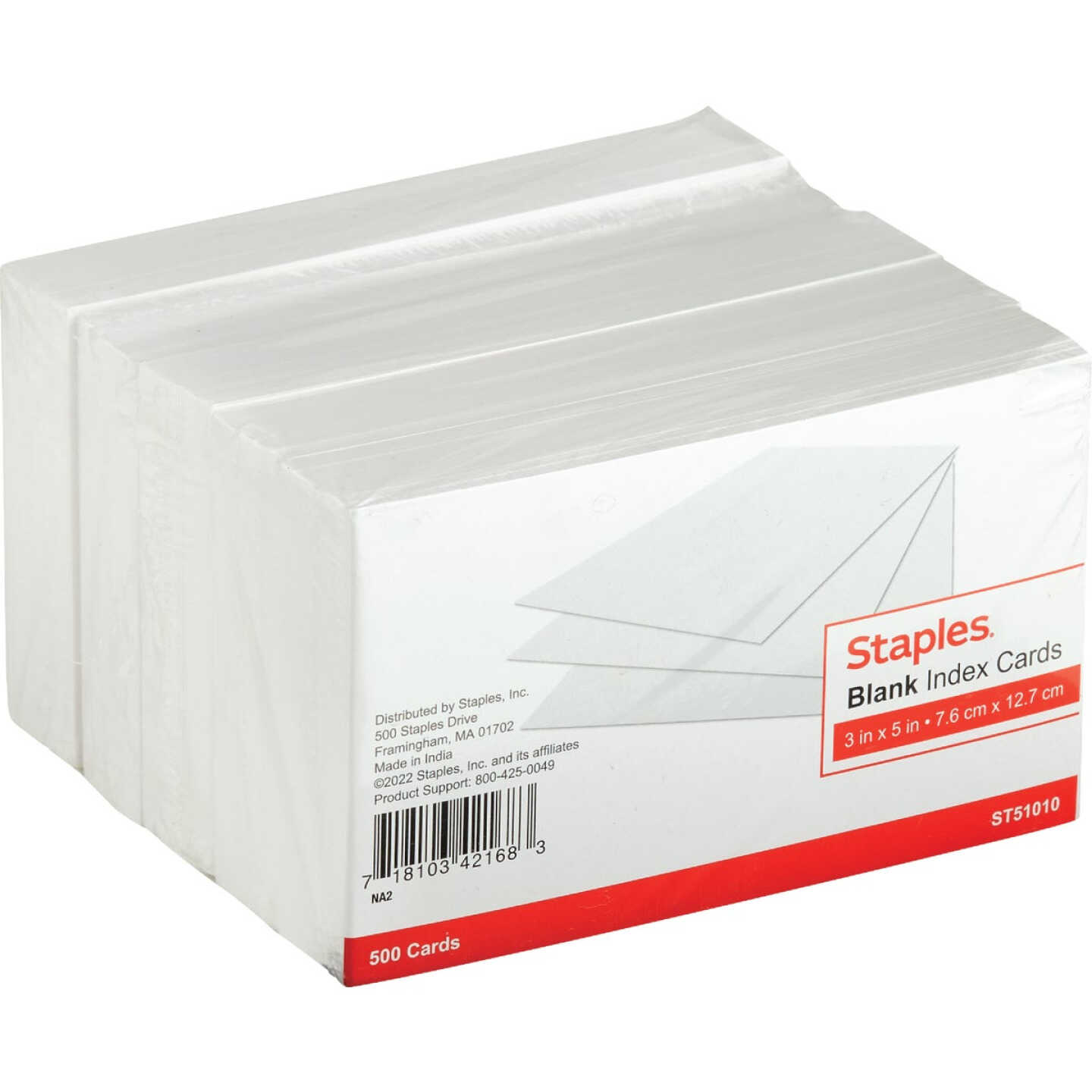Tru Red 3 In. x 5 In. Plain White Index Cards (500-Count) Image 1