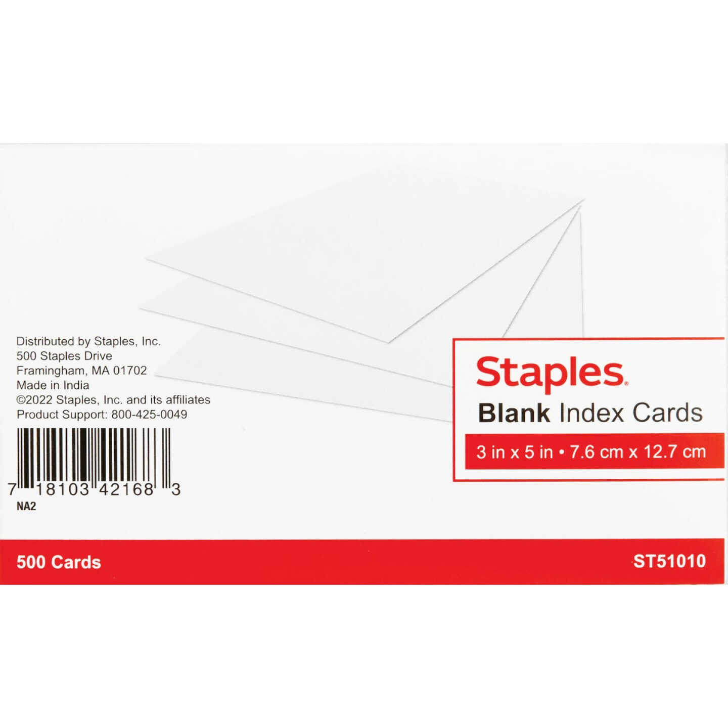 Tru Red 3 In. x 5 In. Plain White Index Cards (500-Count) Image 2