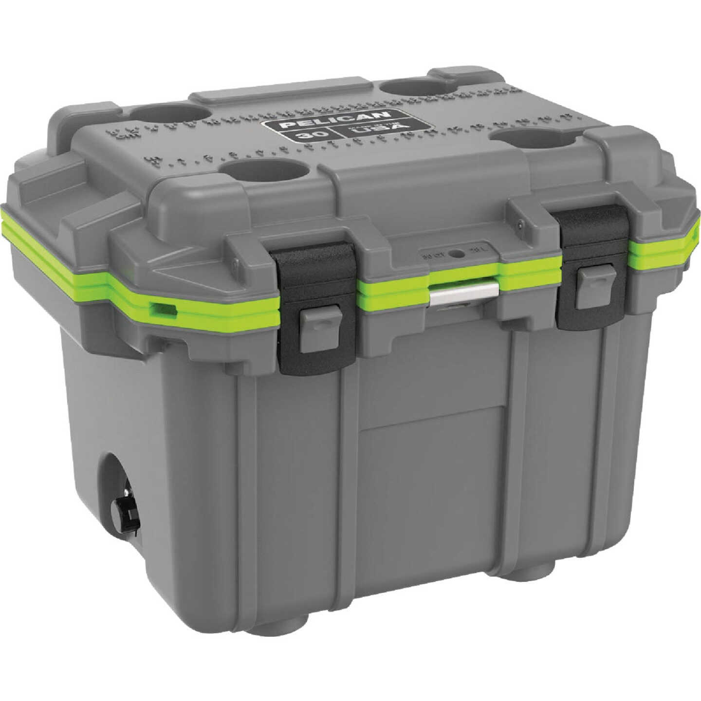 Pelican Elite 30 Qt. Cooler, Dark Gray & Green Image 4