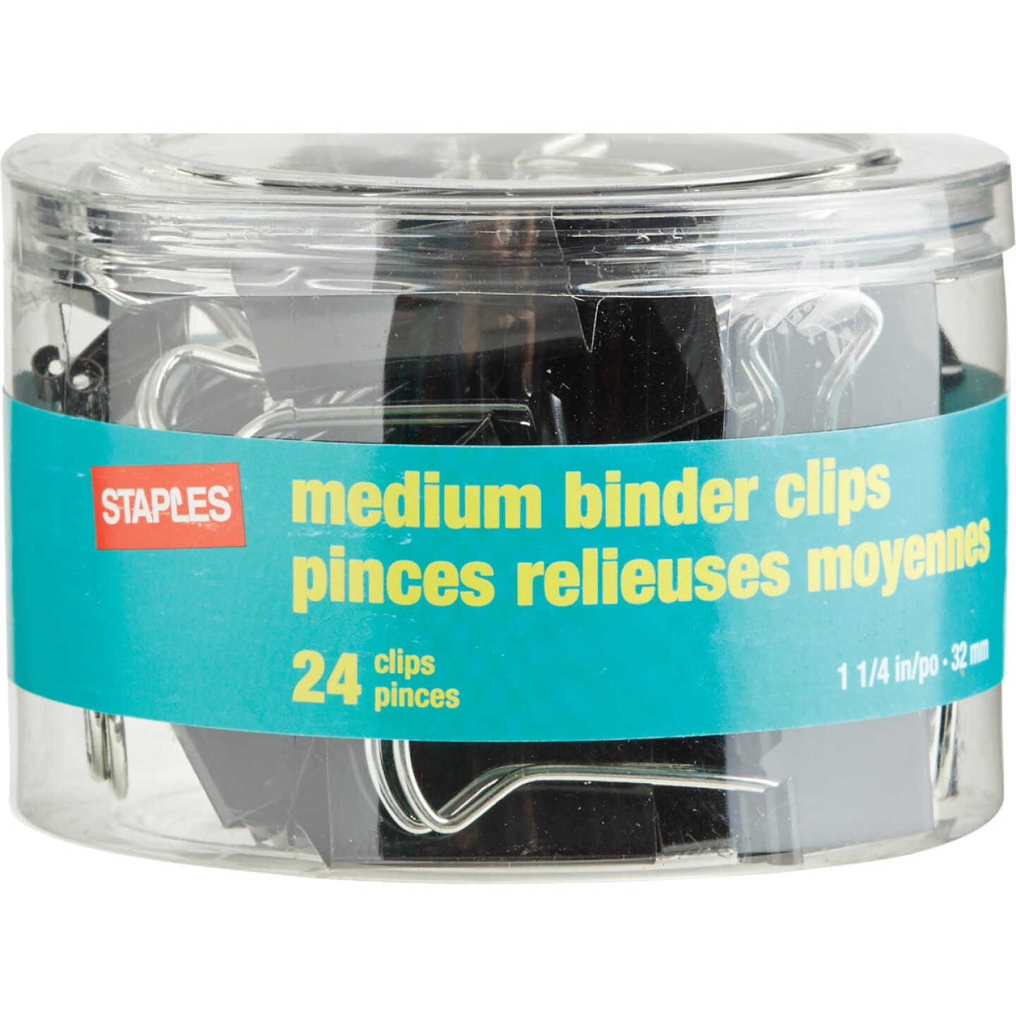 Staples 1.25 In. Medium Binder Clips (24-Pack) Image 2