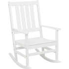 Outdoor Expressions White HDPE Rocking Chair Image 1