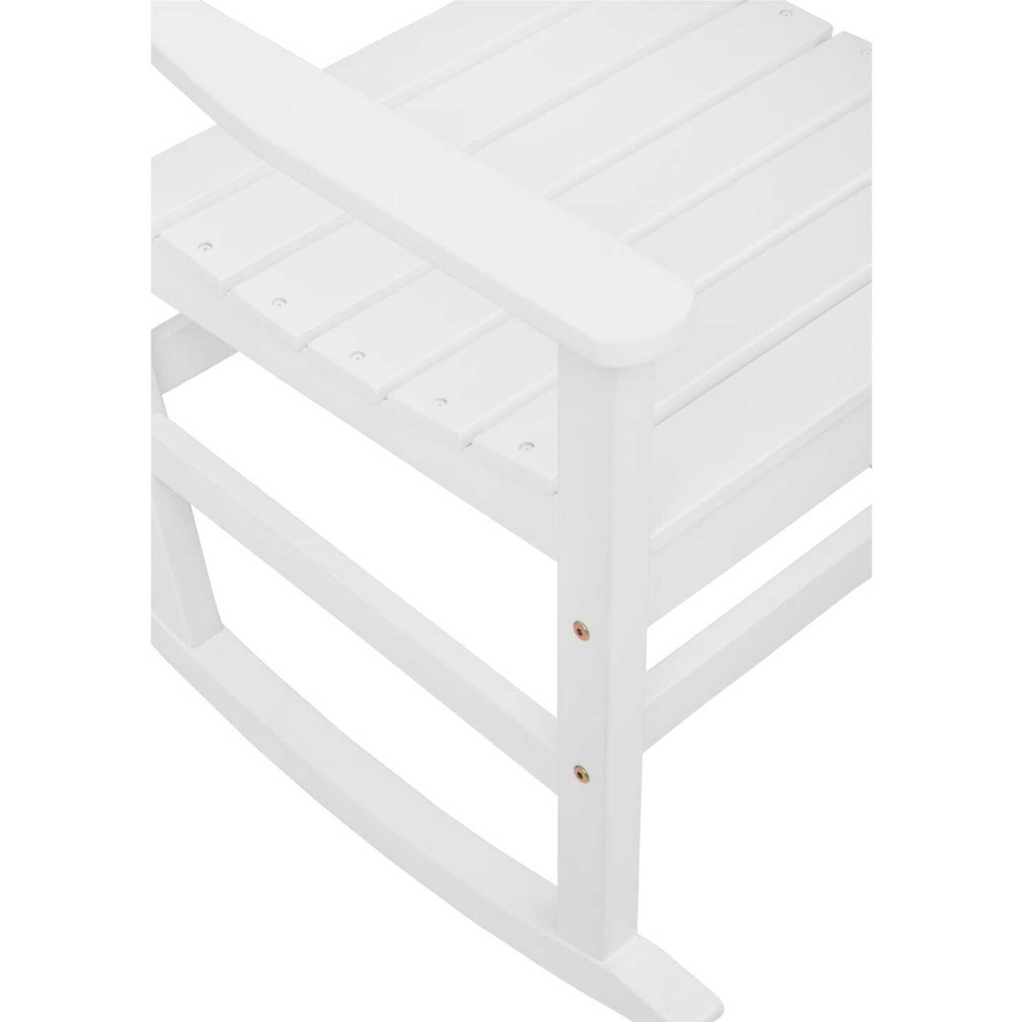 Outdoor Expressions White HDPE Rocking Chair Image 3