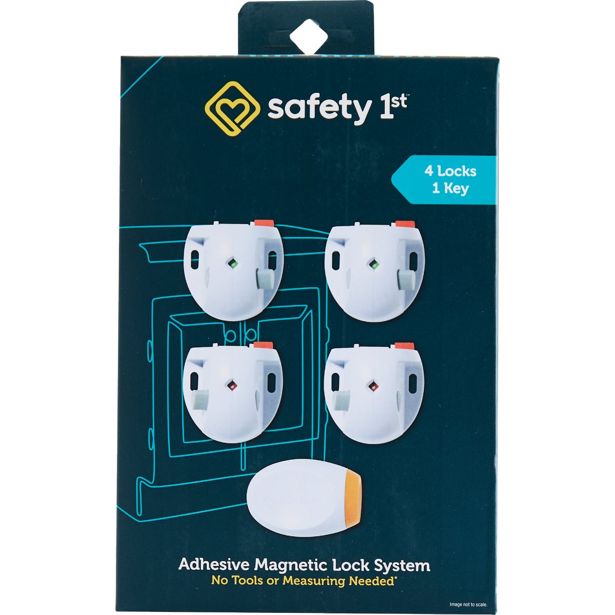 Safety 1st Secure-to-Explore Adhesive Magnetic Lock System (4-Lock Set)