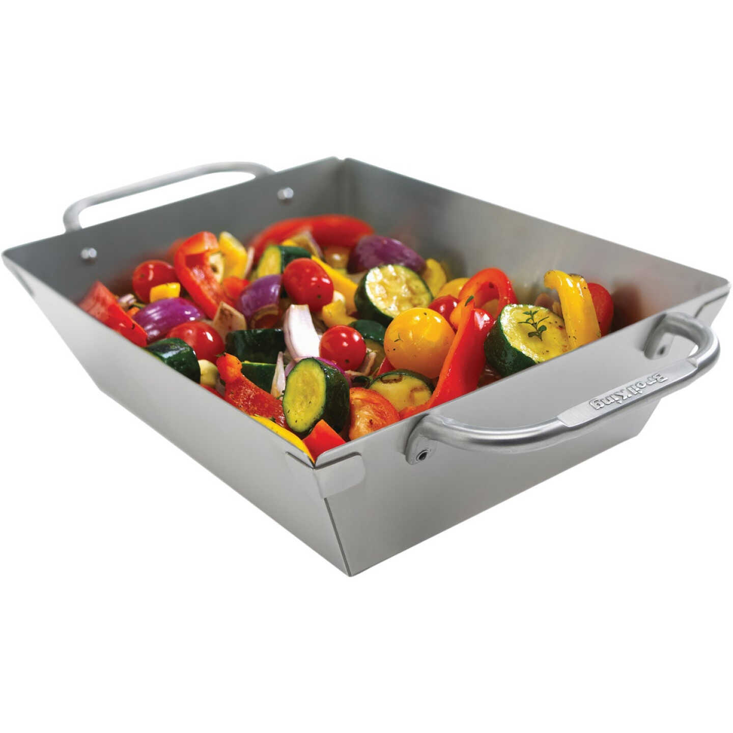 Broil King Imperial 13 In. W. x 9.75 In. L. Stainless Steel Grill Wok Topper Tray Image 1