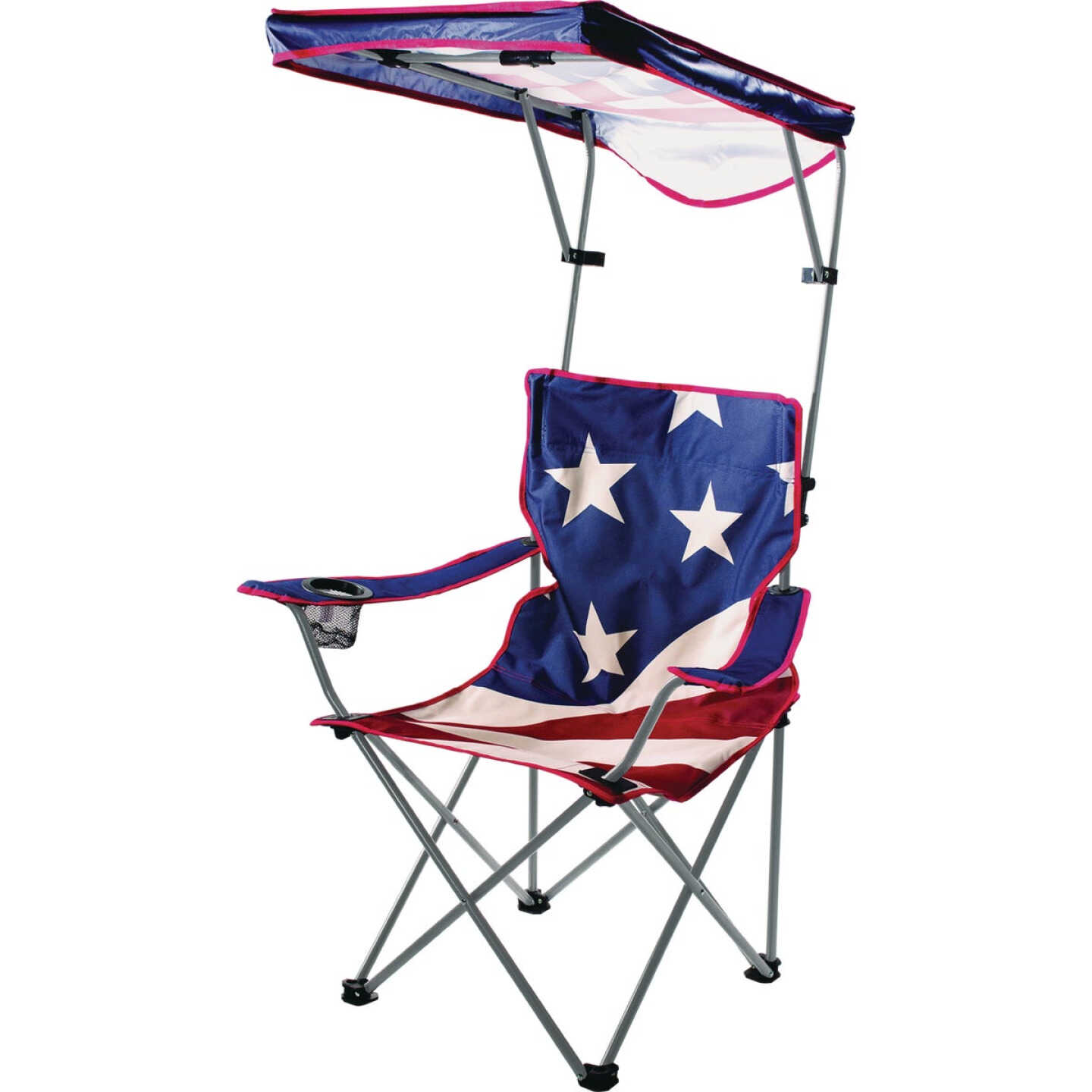 Quik Shade U.S. Flag 190T Aluminux Folding Chair Image 1