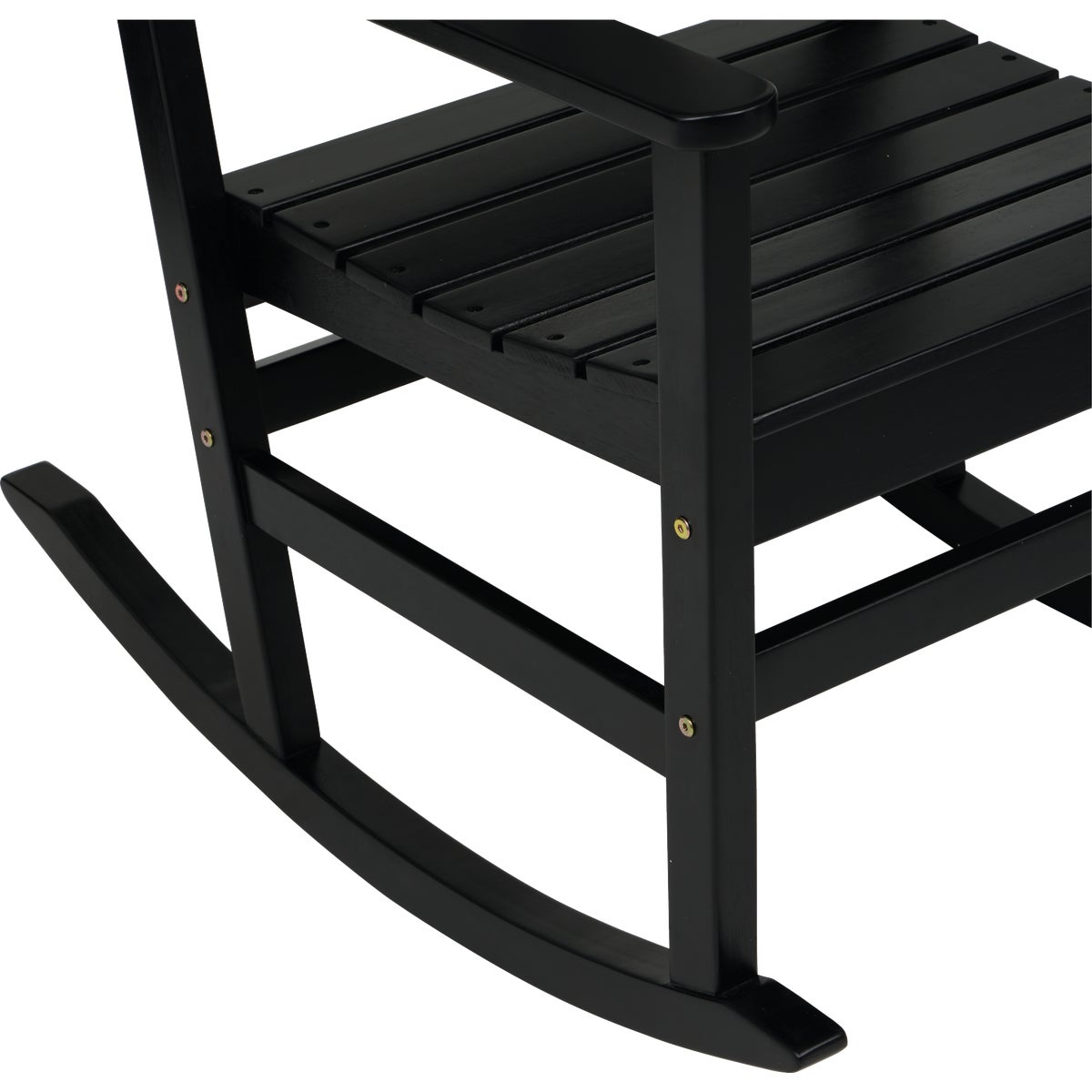 Outdoor Expressions Black HDPE Rocking Chair Image 4