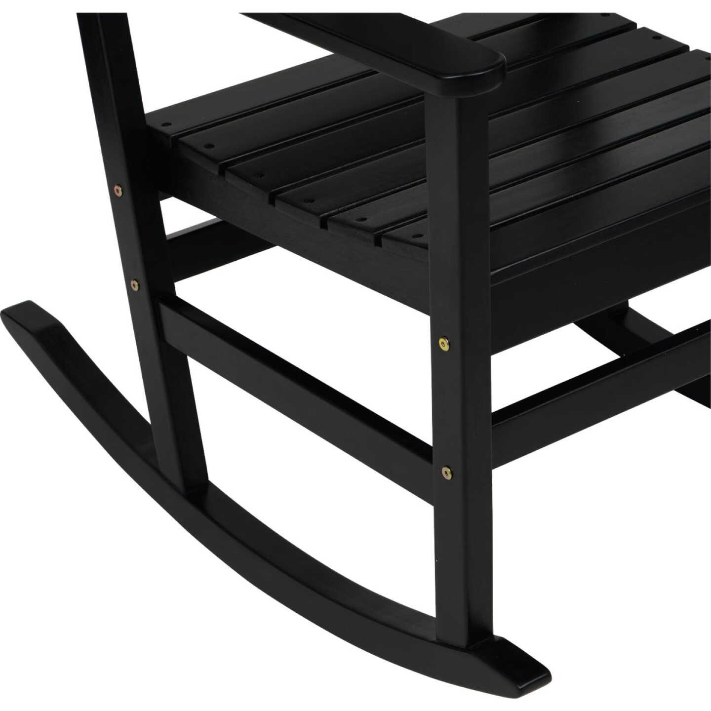 Outdoor Expressions Black HDPE Rocking Chair Image 4