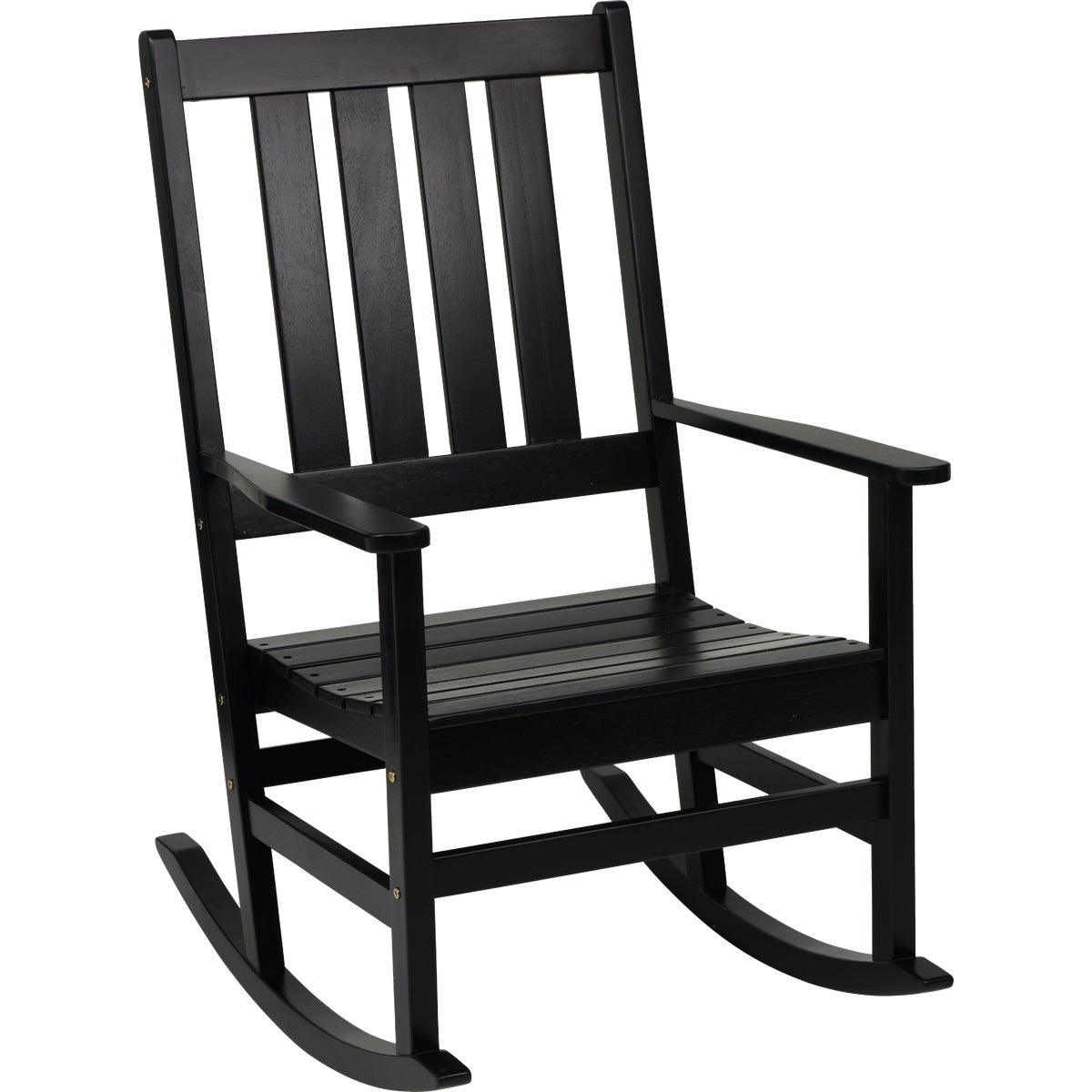 Outdoor Expressions Black HDPE Rocking Chair