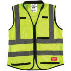 Milwaukee ANSI Class 2 Hi Vis Yellow Performance Safety Vest, Small/Medium Image 1